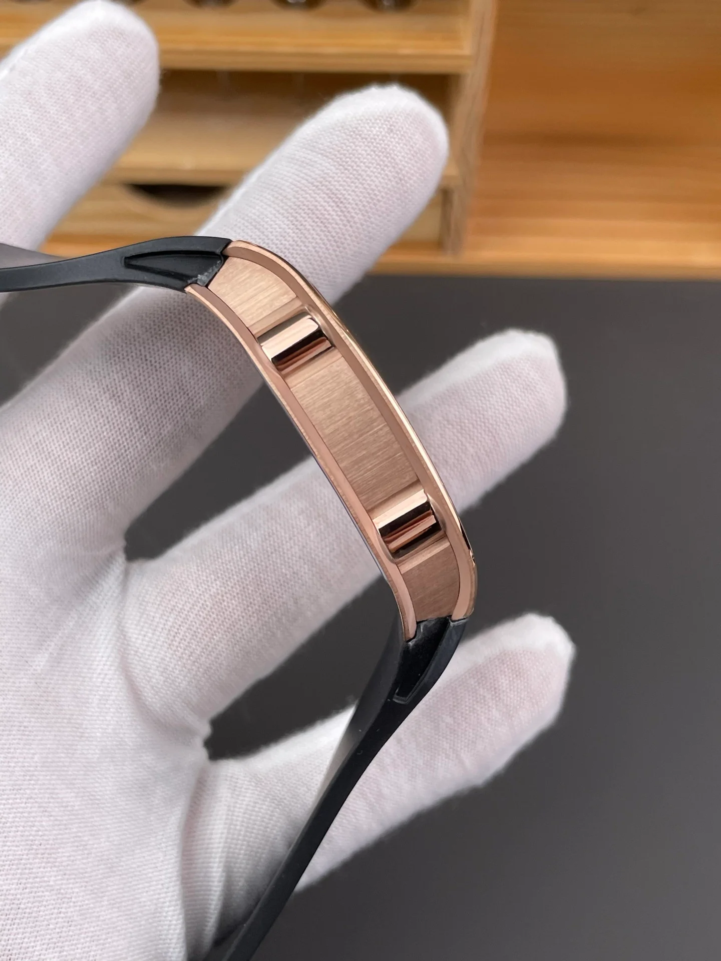 RM67-01 Full Diamond Rose Gold Case