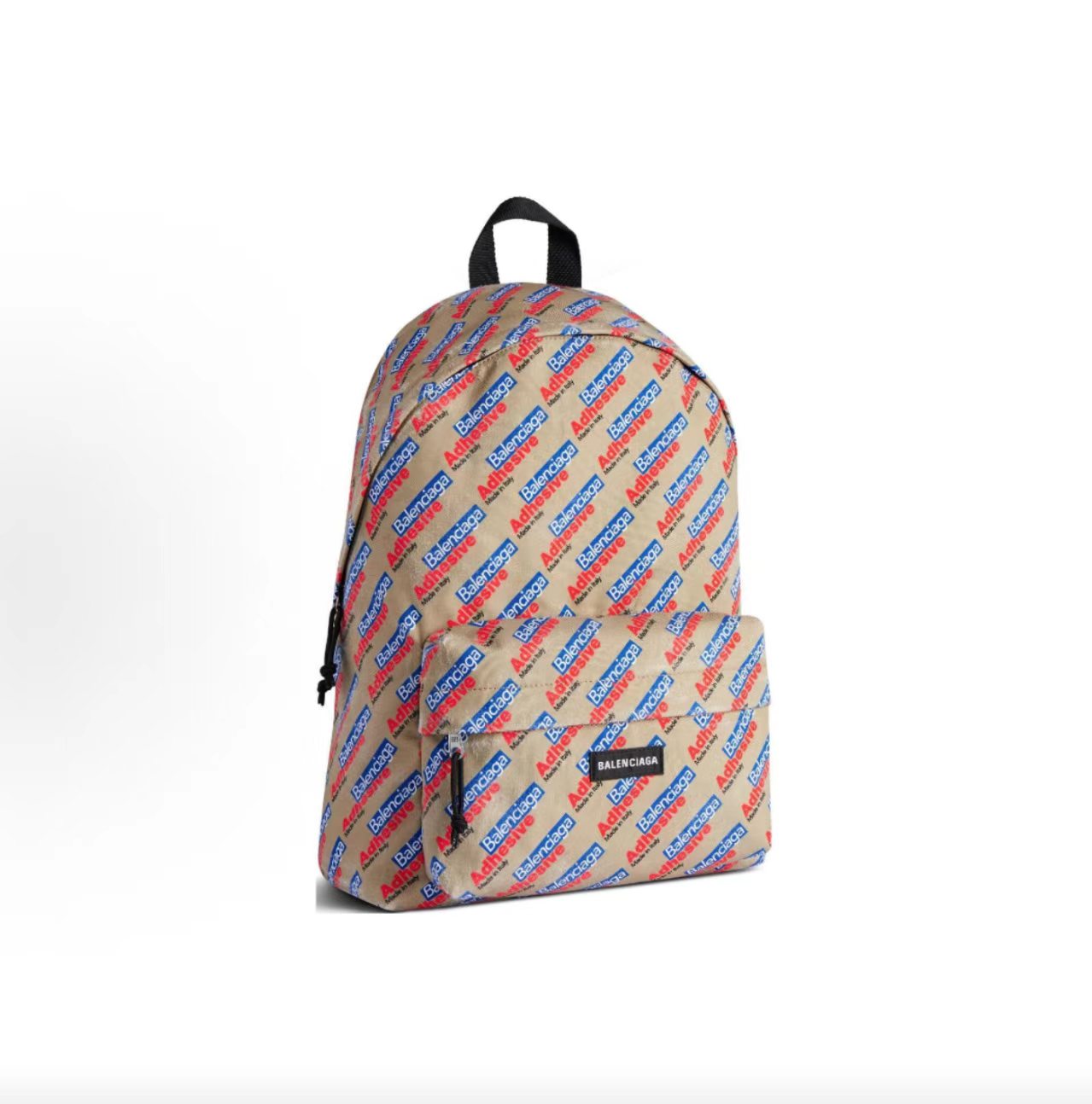 Balenciaga Explorer Adhesive Allover Print Backpack Beige