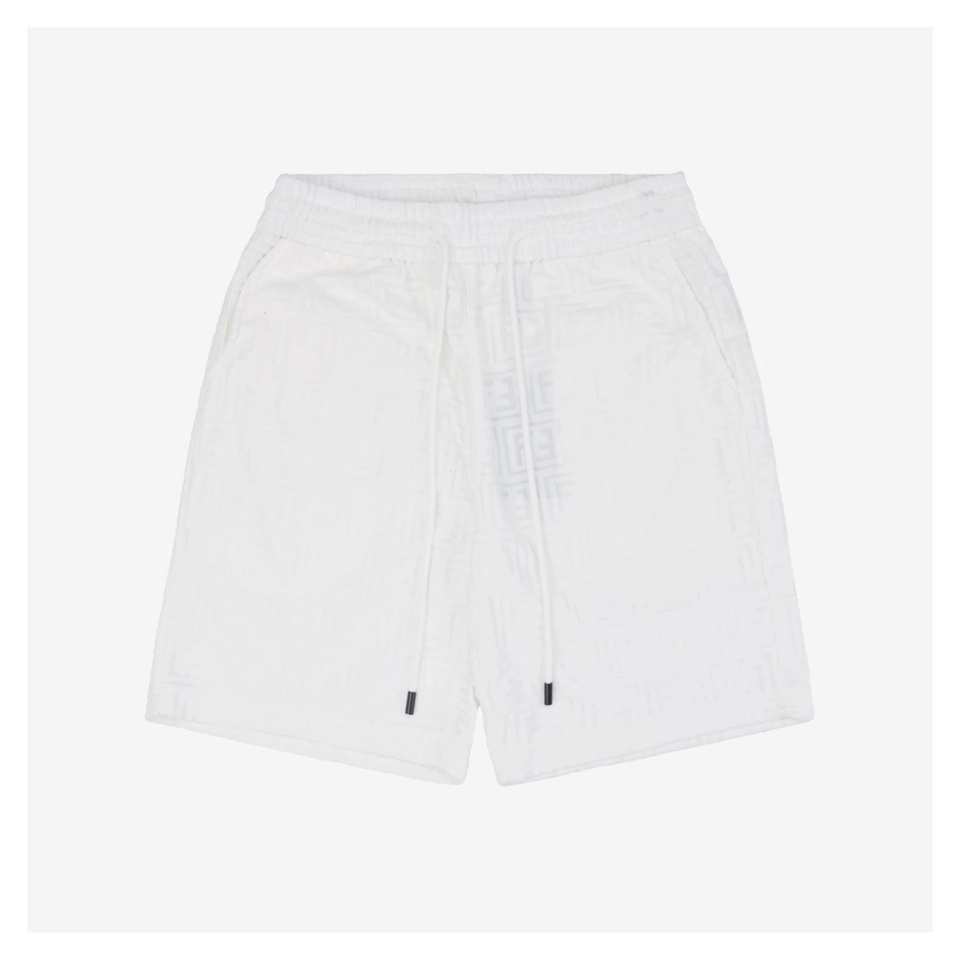 F Full-Print Jacquard Box Logo Shorts (Black/White)