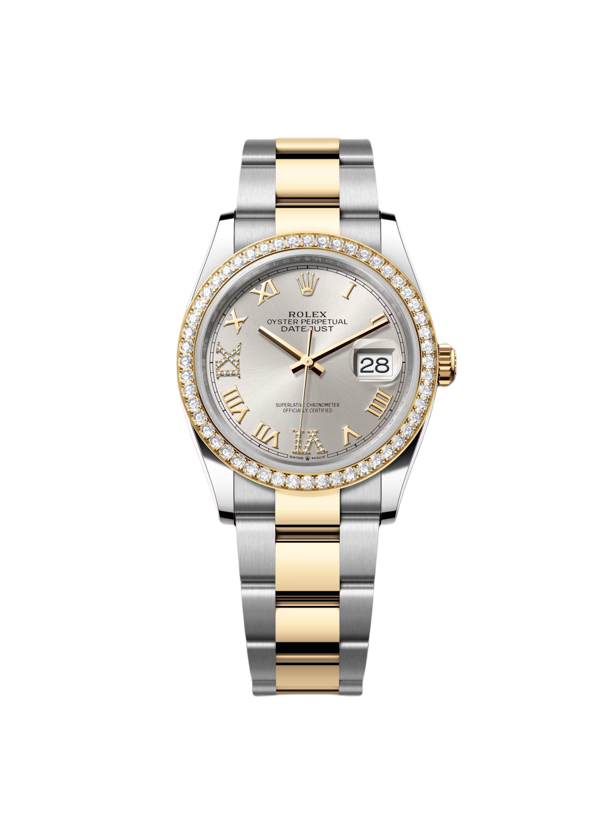 [2026 Mirror Grade]RLX  Datejust 36mm 126283 Silver Dial Diamond Bezel Jubilee Bracelet Watch
