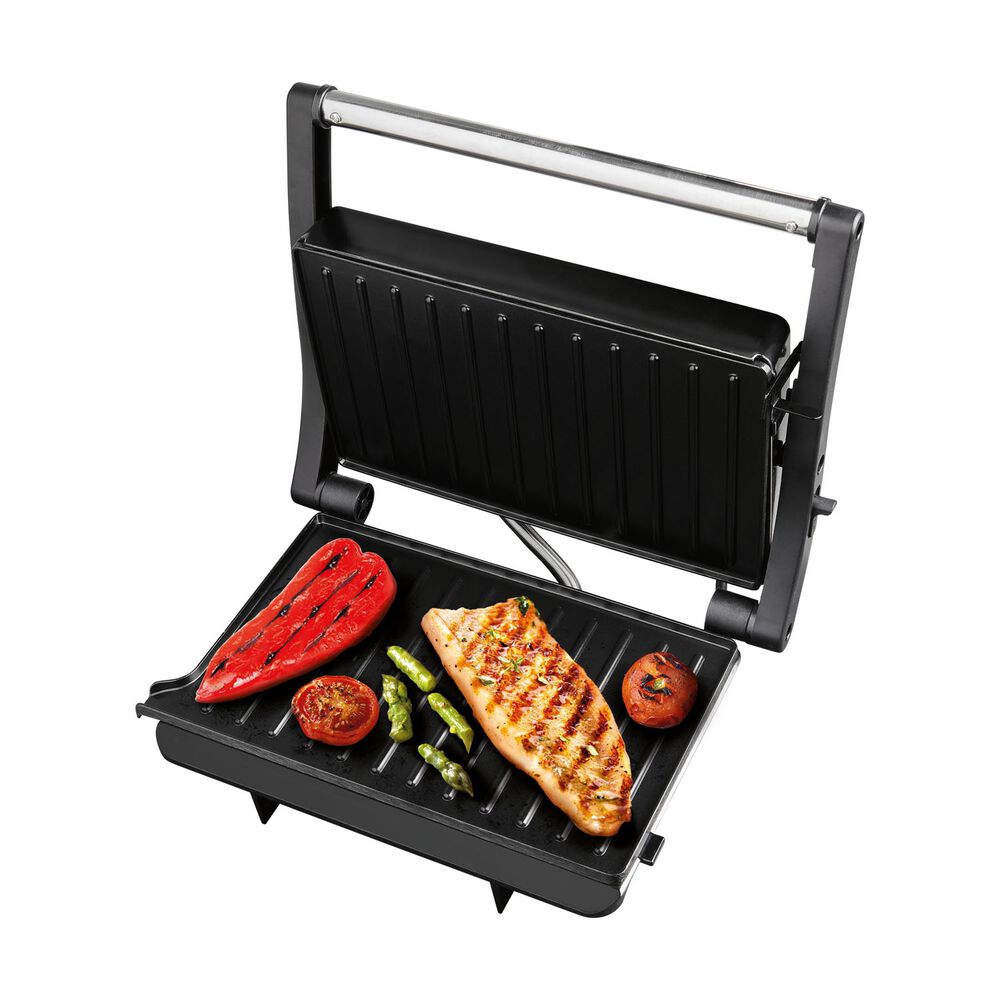 HOFFEN Grill elektryczny do panini Hoffen, 800-1000 W, srebrno-czarny