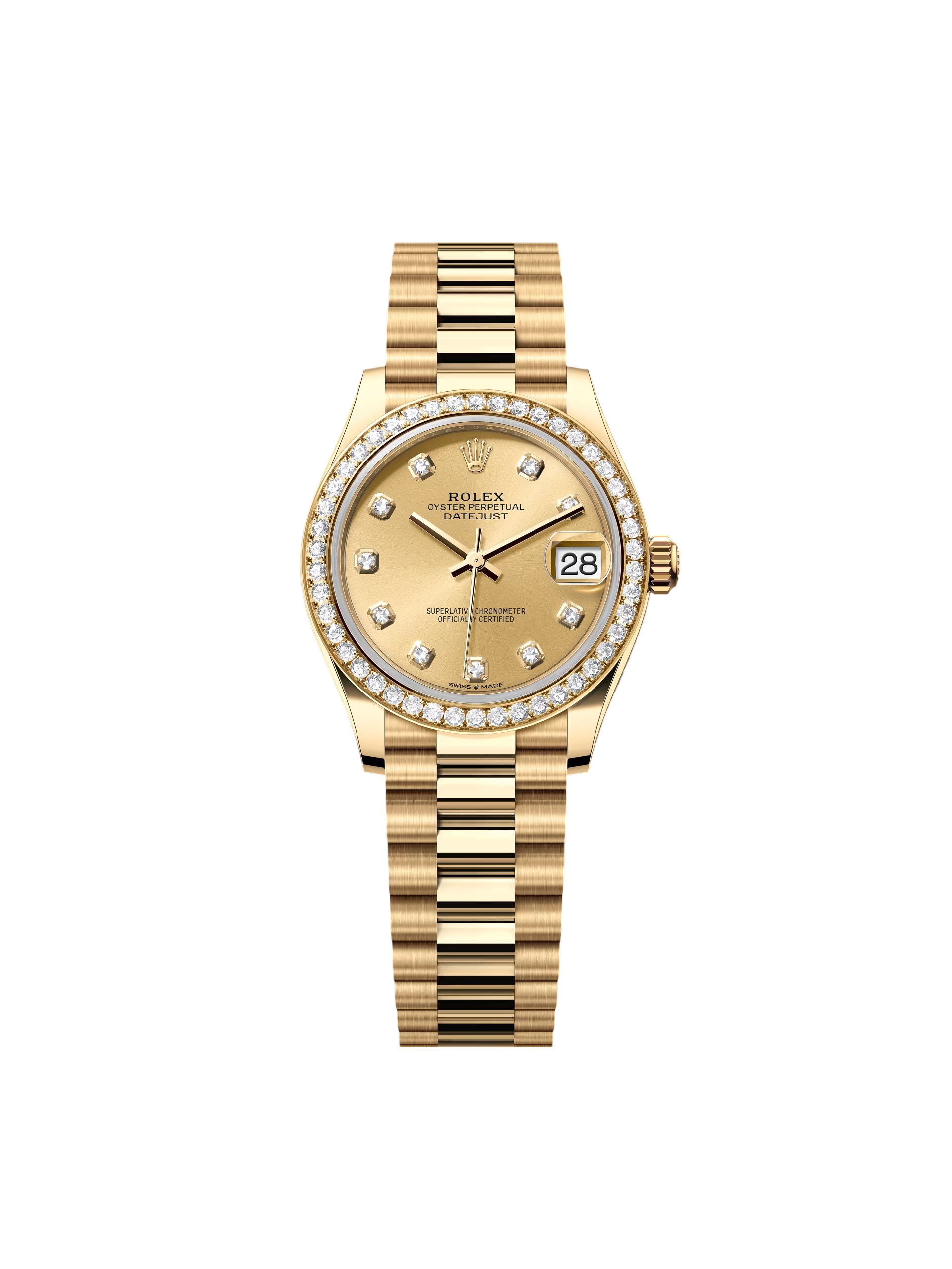 [2026 Mirror Grade]RLX Datejust m278288RBR-0005 Champagne 31mm Dial President Bracelet Watch
