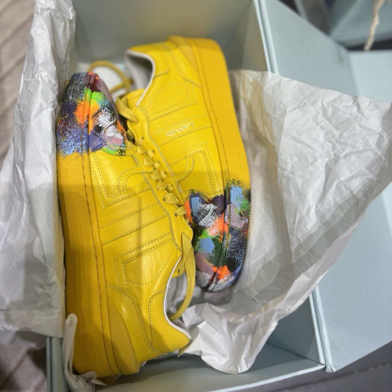 LANVIN x Gallery Dept. Clay Low-Top Leather Sneakers 