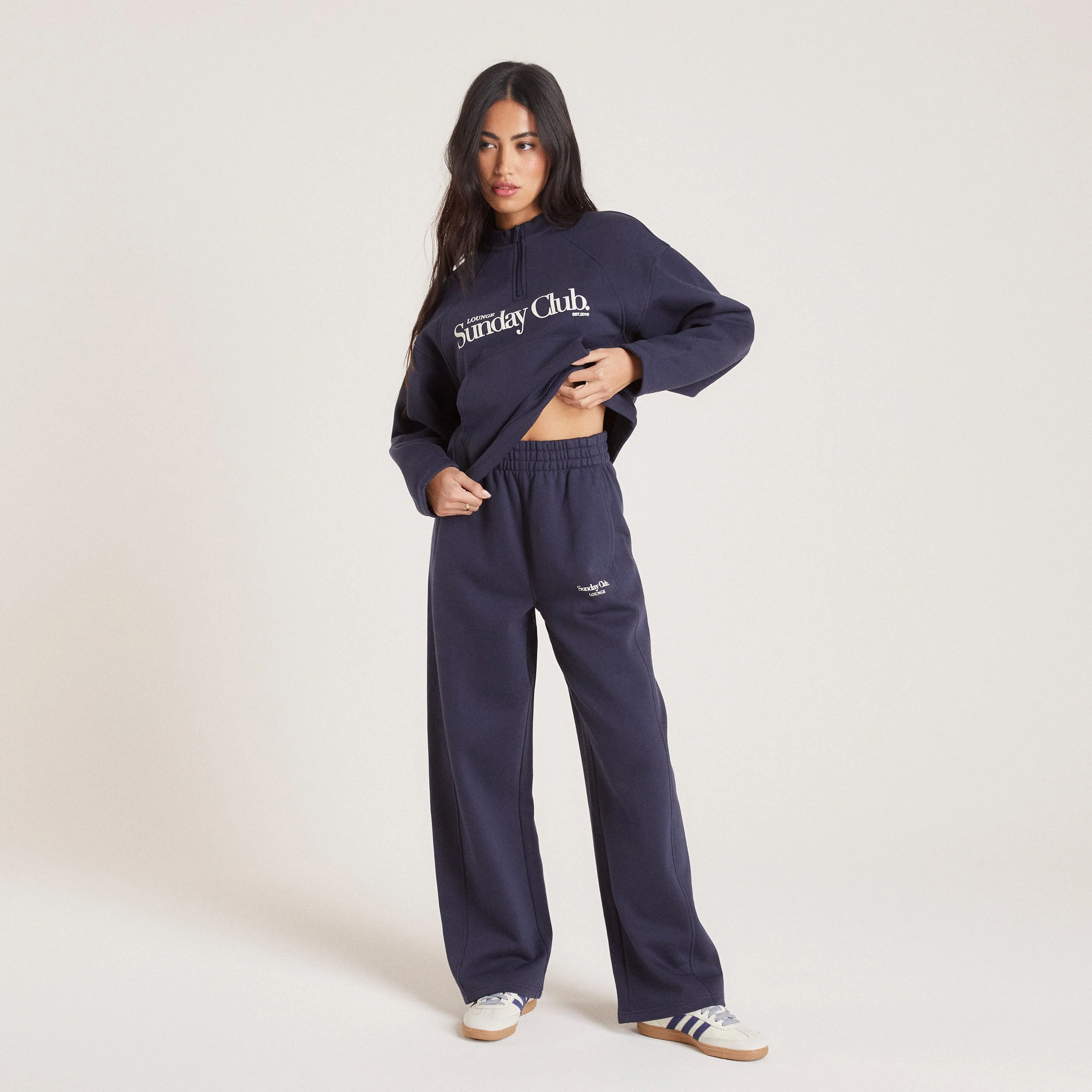 Straight Leg Sweatpants - Ink Blue