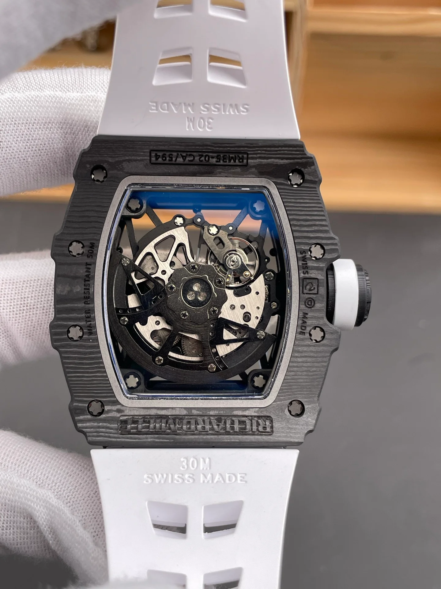RM35-02 Carbon Fiber Red Bezel V7 Version