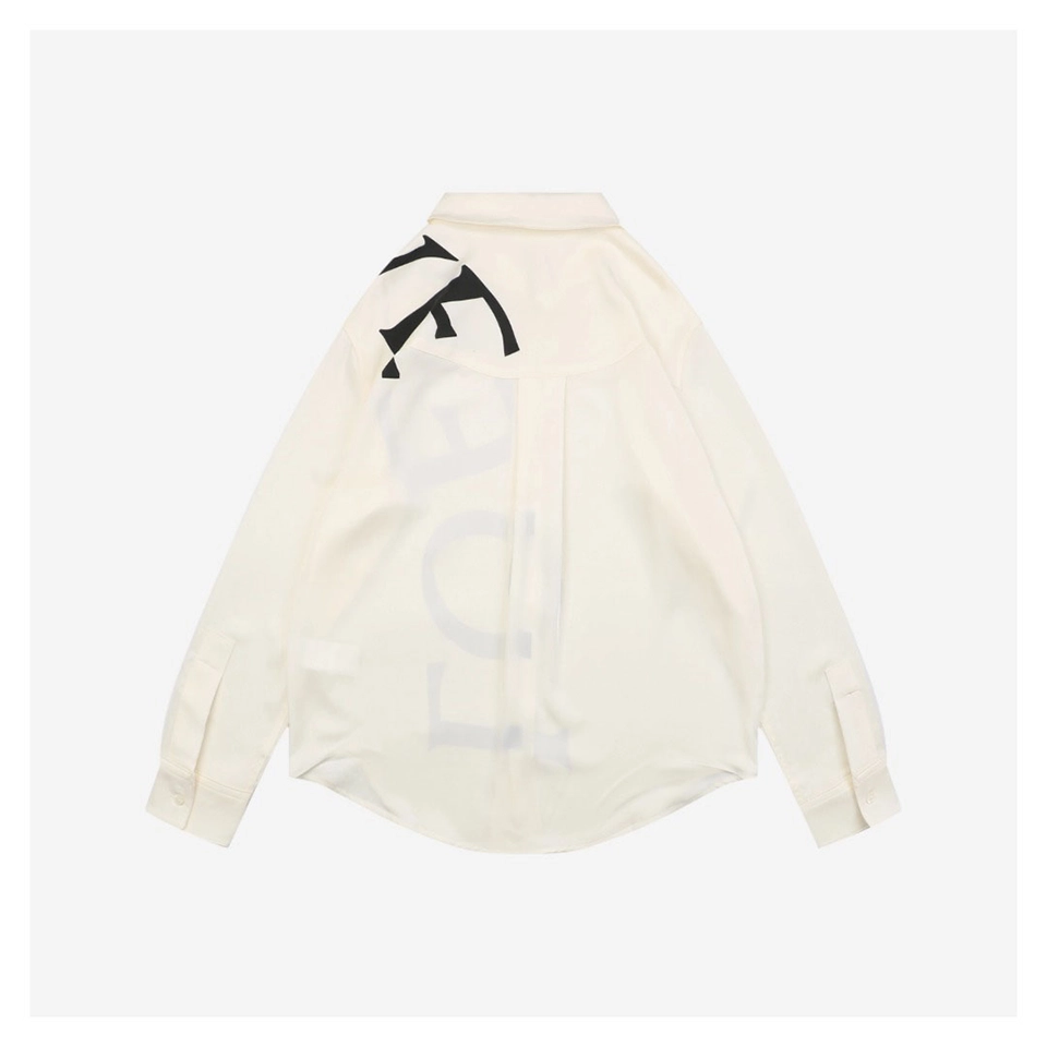 L Oversized Logo Print Shirt