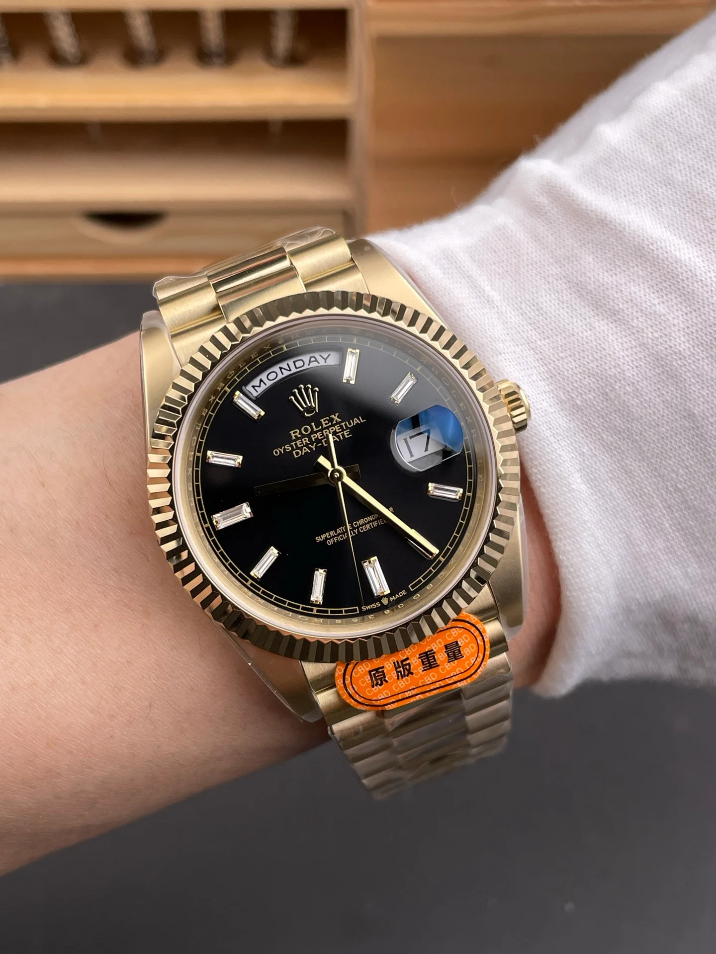 Black Ice Cube Day-Date