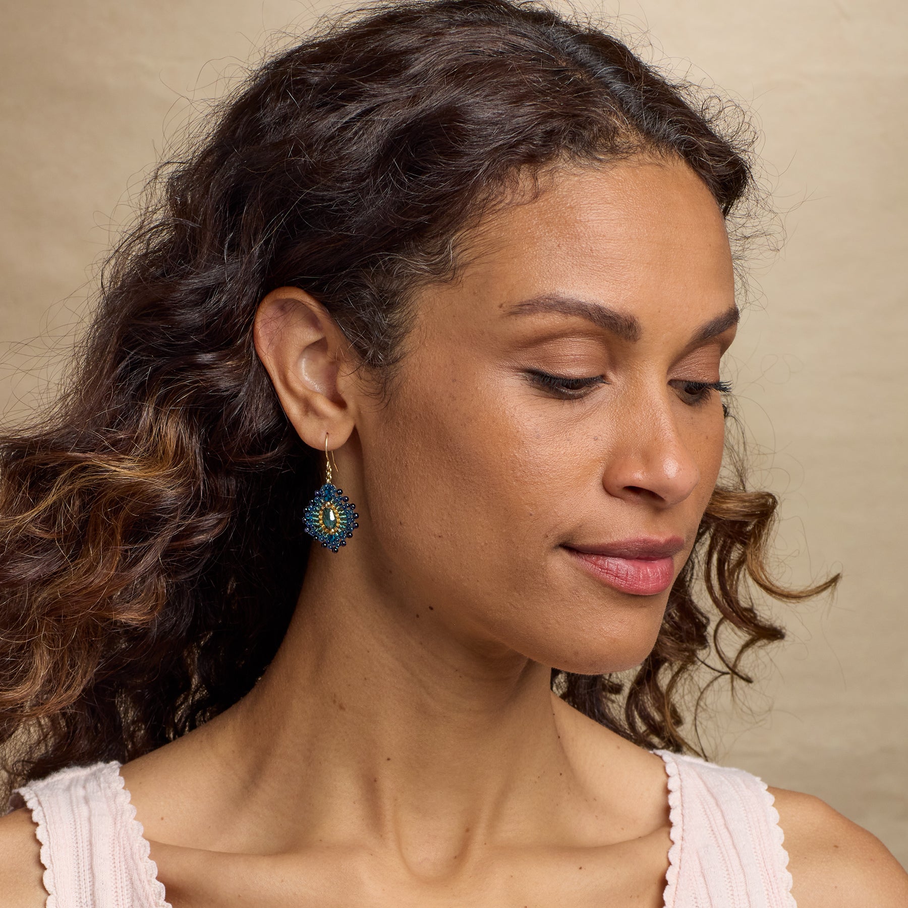 Blue Plume Earrings
