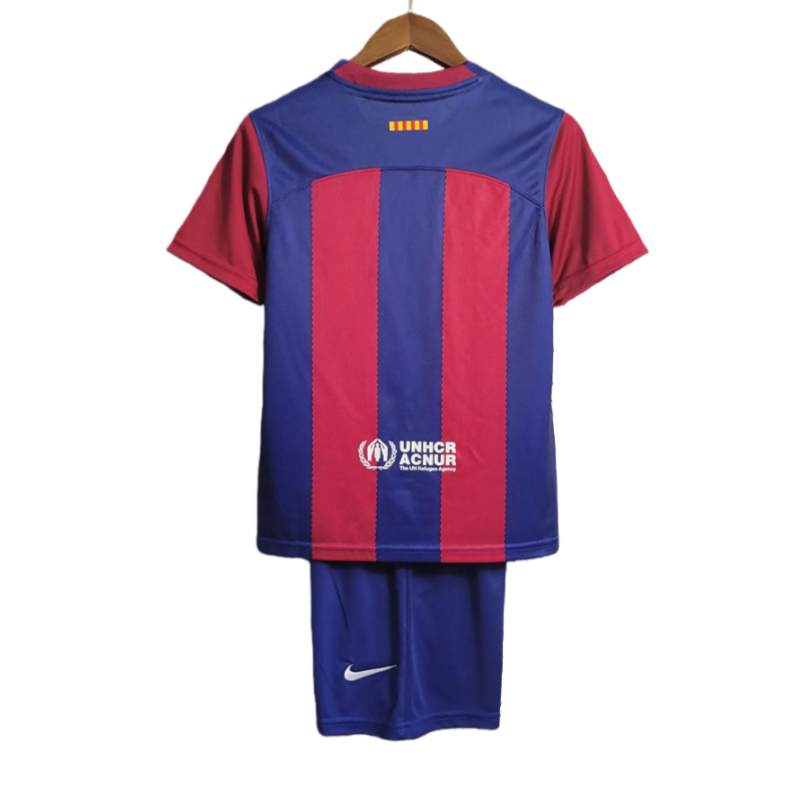 23-24 Barcelona Home Kids Football Jersey Kit