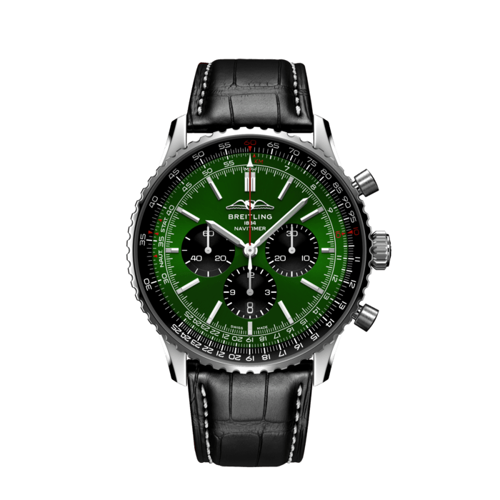 [2026 Mirror Grade]Breitling AB0137241L1P1 Navitimer B01 Green Dial