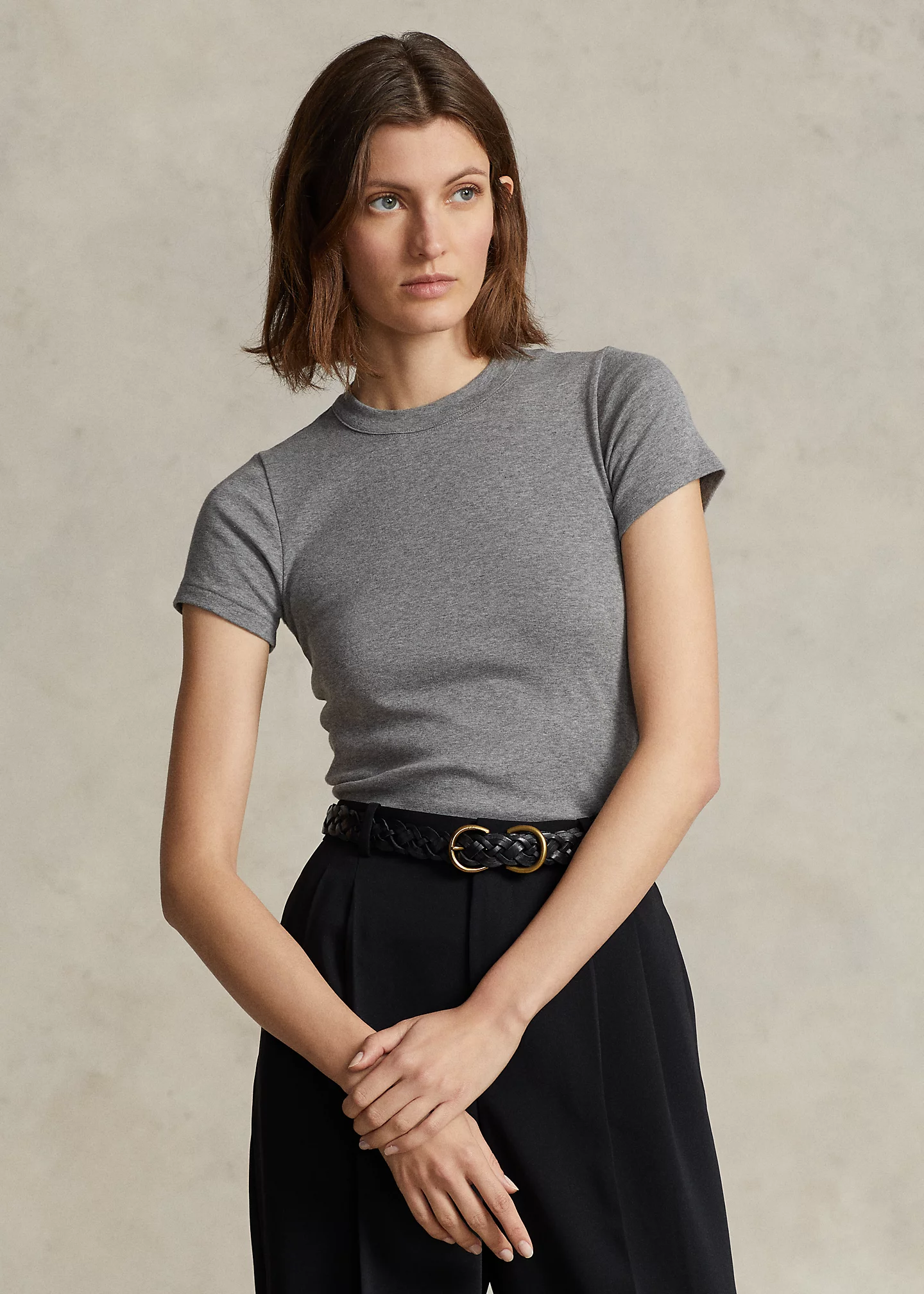 Ribbed Cotton Tee
