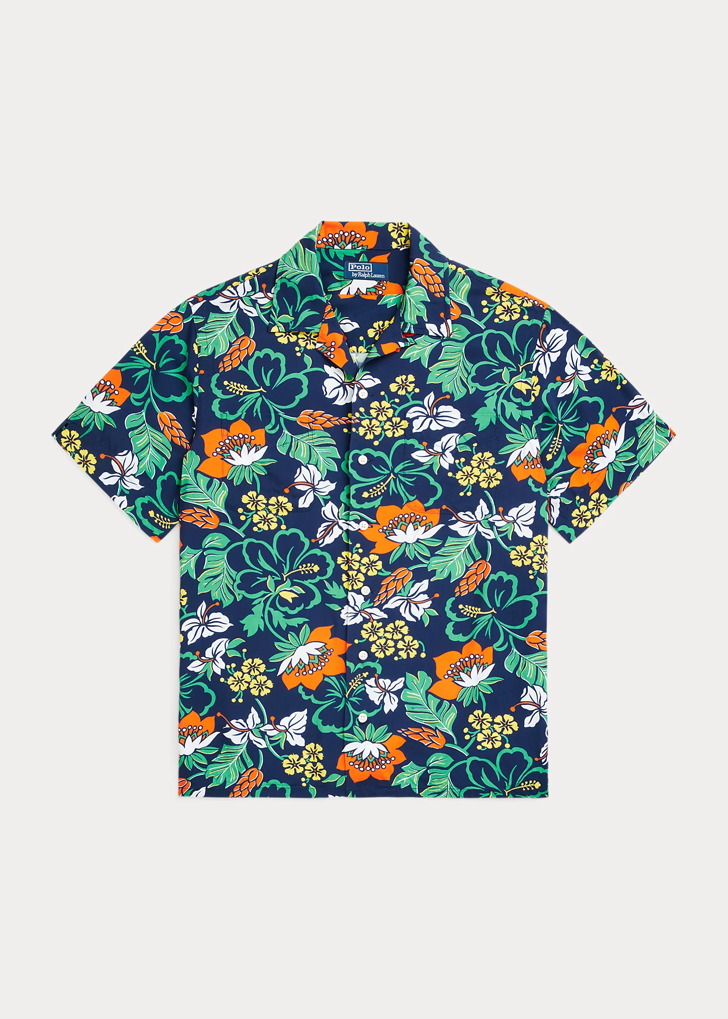 Classic Fit Tropical Floral Camp Shirt