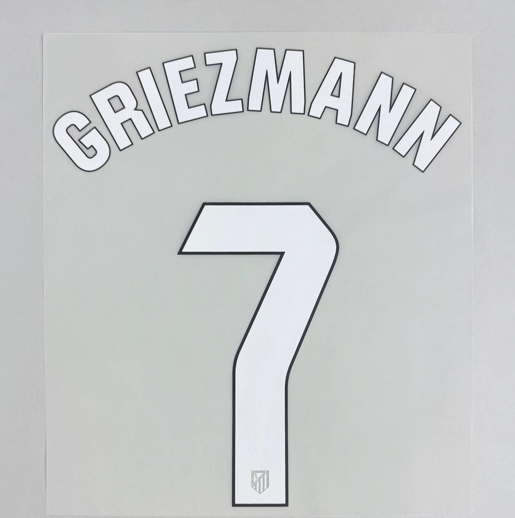 GRIEZMANN #7 Atletico Madrid 2025-26 Third Away La Liga Football Soccer Name & Number Set
