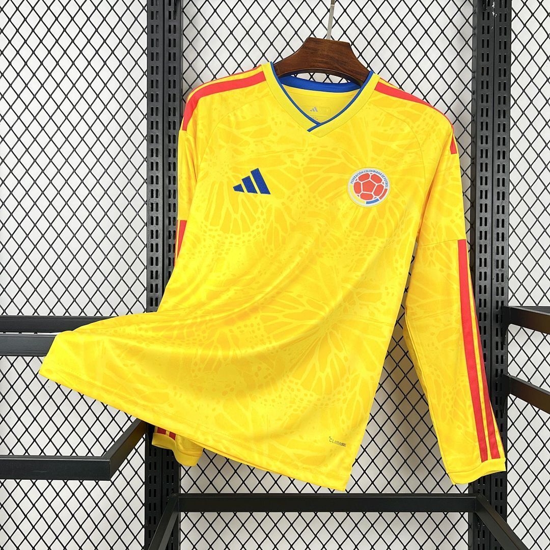 Colombia Soccer Jersey Home Long Sleeve Custom Shirt World Cup 2026