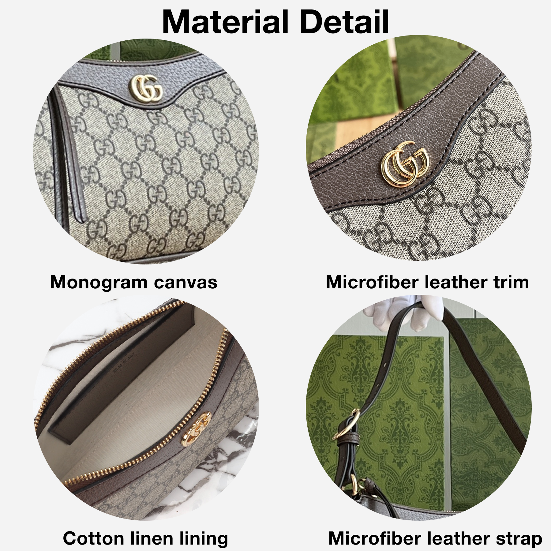 Gucci Ophidia Mini Collection Handbag - Beige And Dark Brown Bag