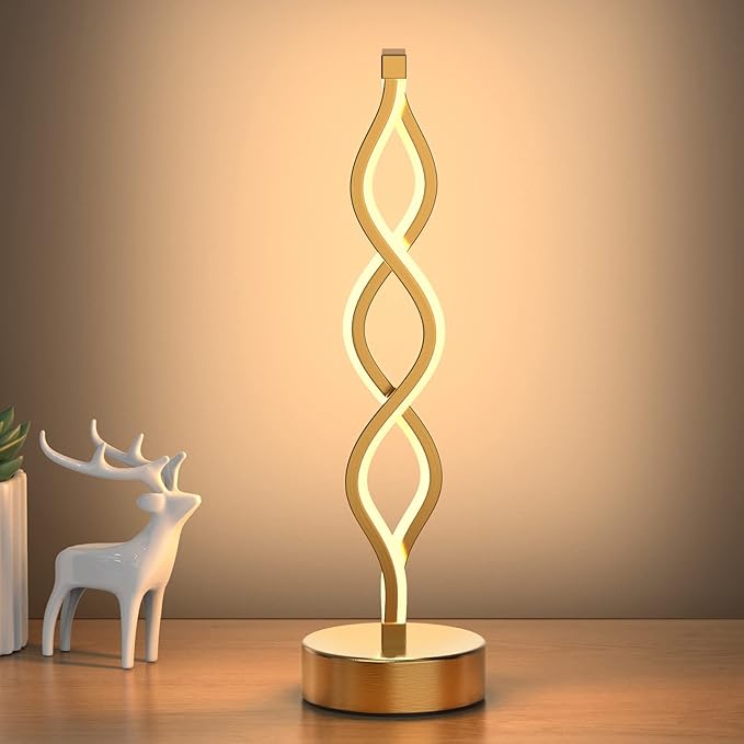 Gold Infinity Spiral LED