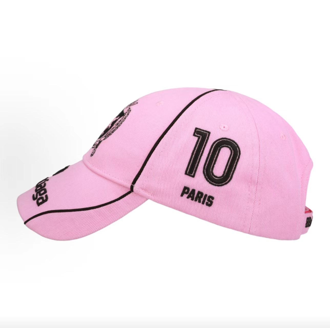 Balenciaga Crest Logo Pink Baseball Cap