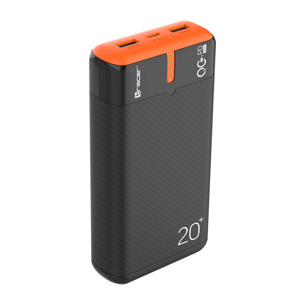 TRACER Powerbank Tracer EnerGo, 20000 mAh, grafitowo-pomarańczowy