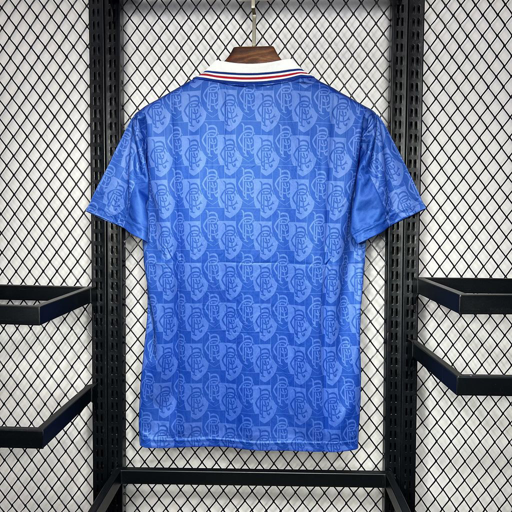 Rangers FC Retro Soccer Jersey Home Custom Shirt 1996-97