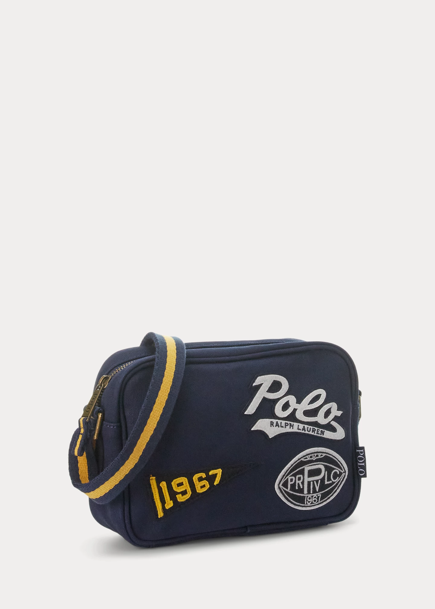 Logo Patches Canvas Camera Bag