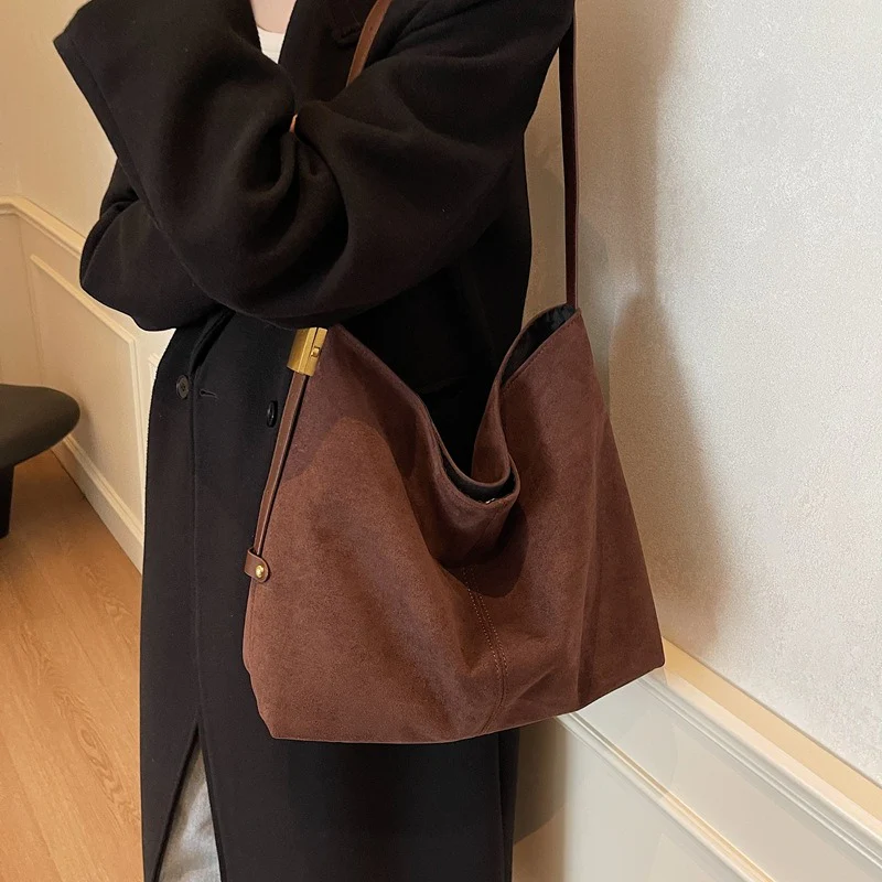 Edna Lock Suede Bag