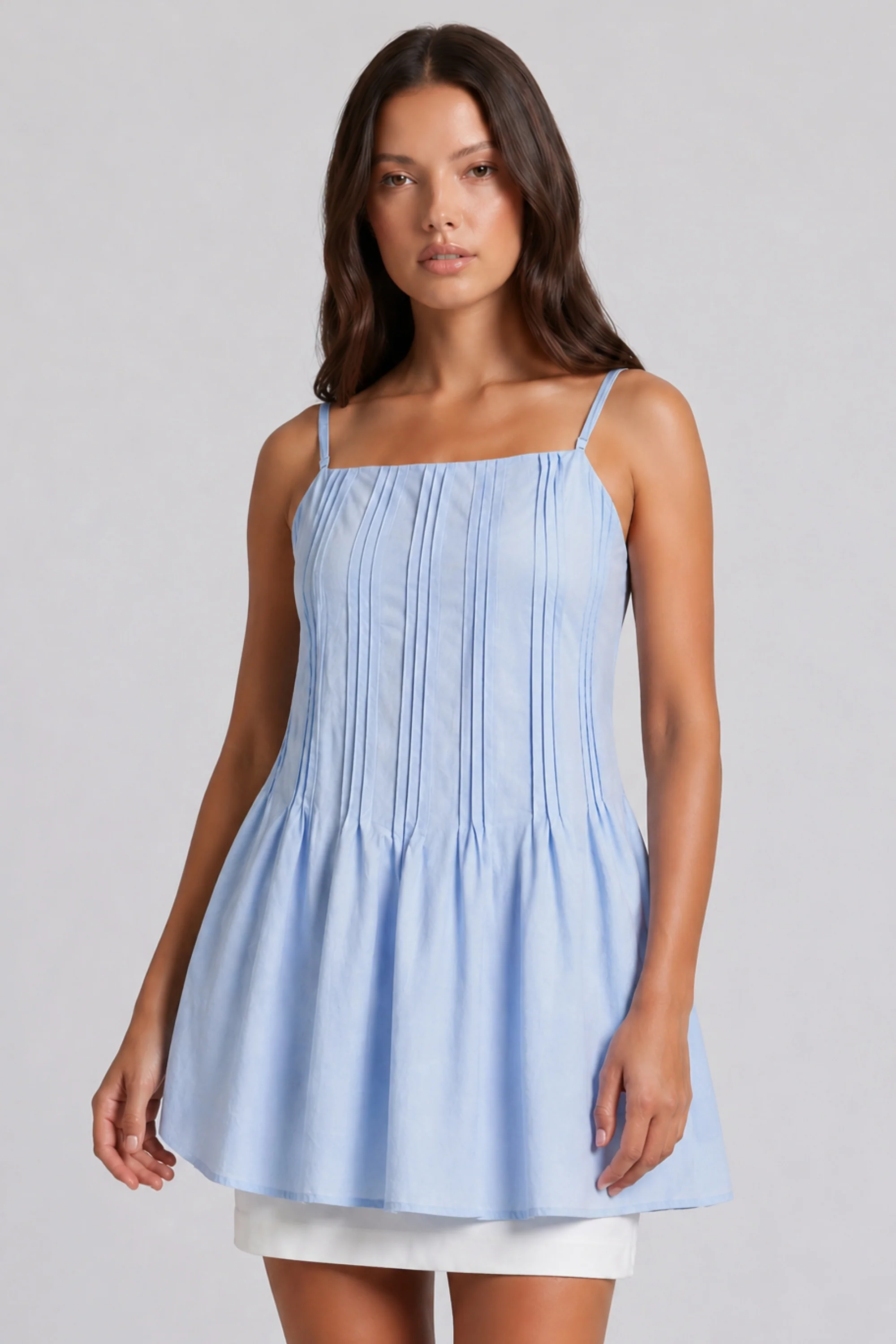 Soft Sky Peplum Top