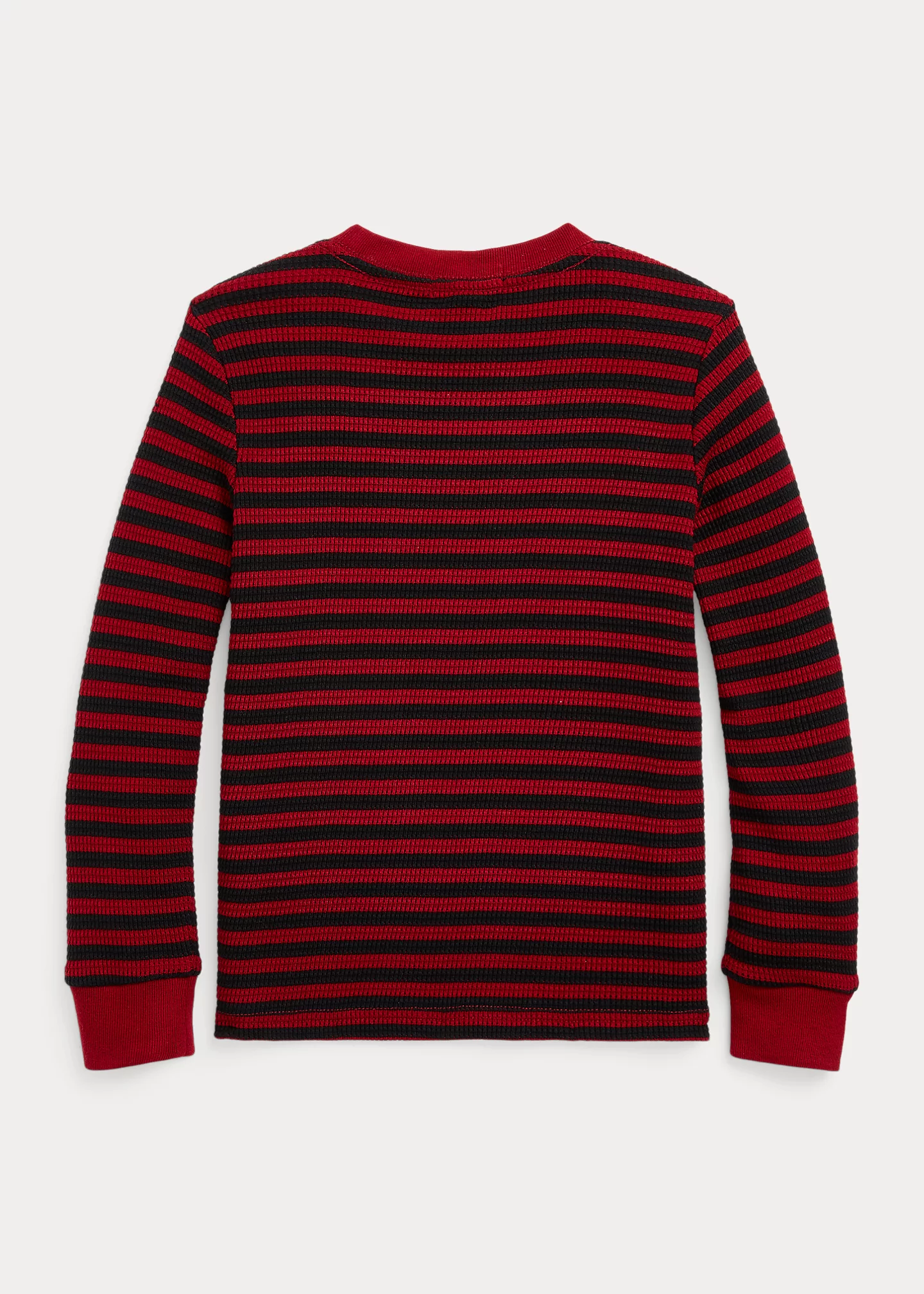 Striped Waffle Cotton Long-Sleeve Tee