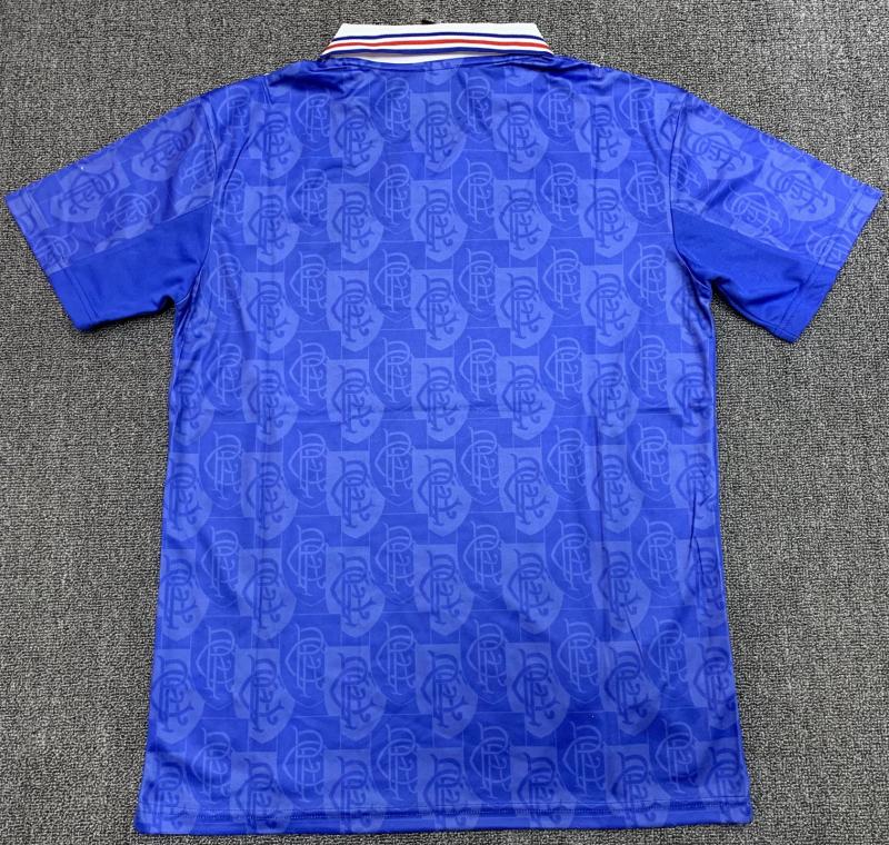 Rangers FC Retro Soccer Jersey Home Custom Shirt 1996-97