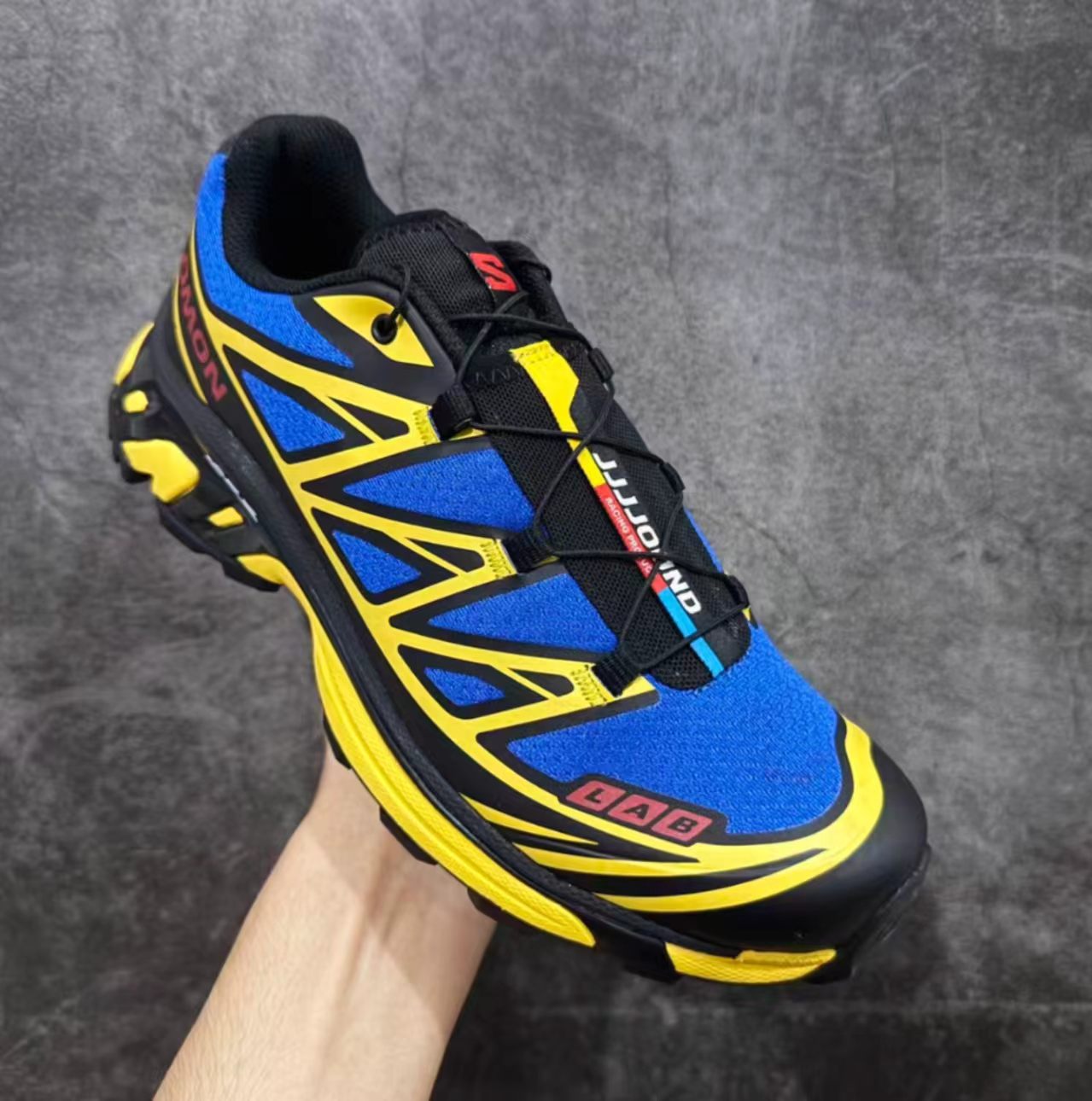 Salomon XT-6 Blue Yellow Black Hiking Shoes