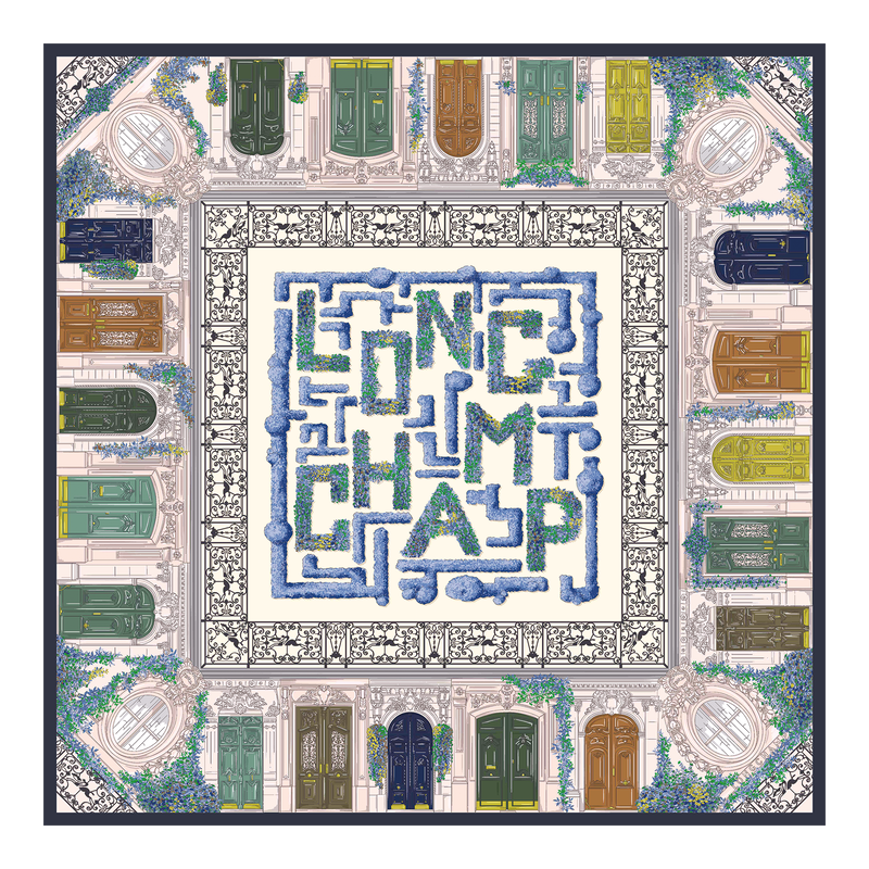 Jardin Parisien Silk scarf 90