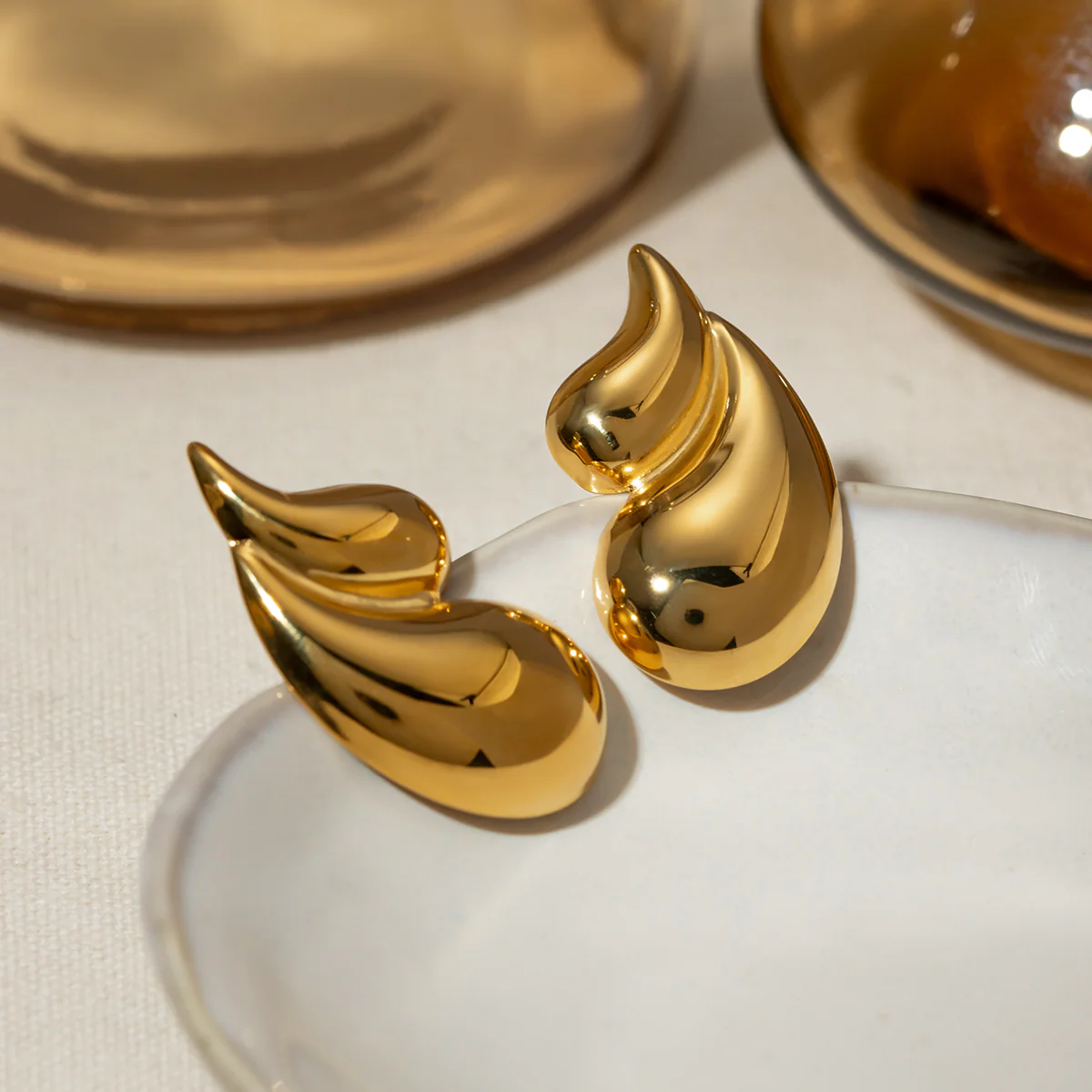 Gold Wing Earring