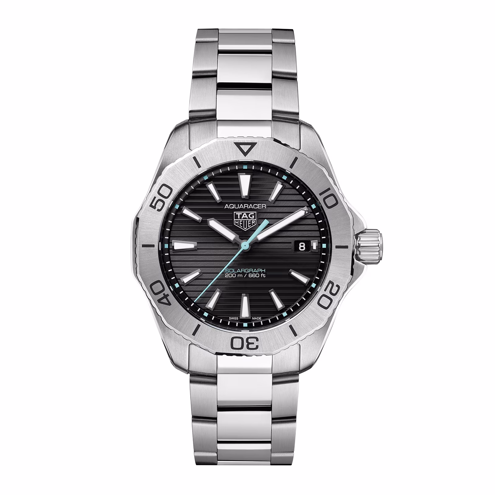 [2026 Mirror Grade]TAG Heuer Aquaracer 200 Professional Solargraph 40mm Mens Watch Black WBP1114.BA0000