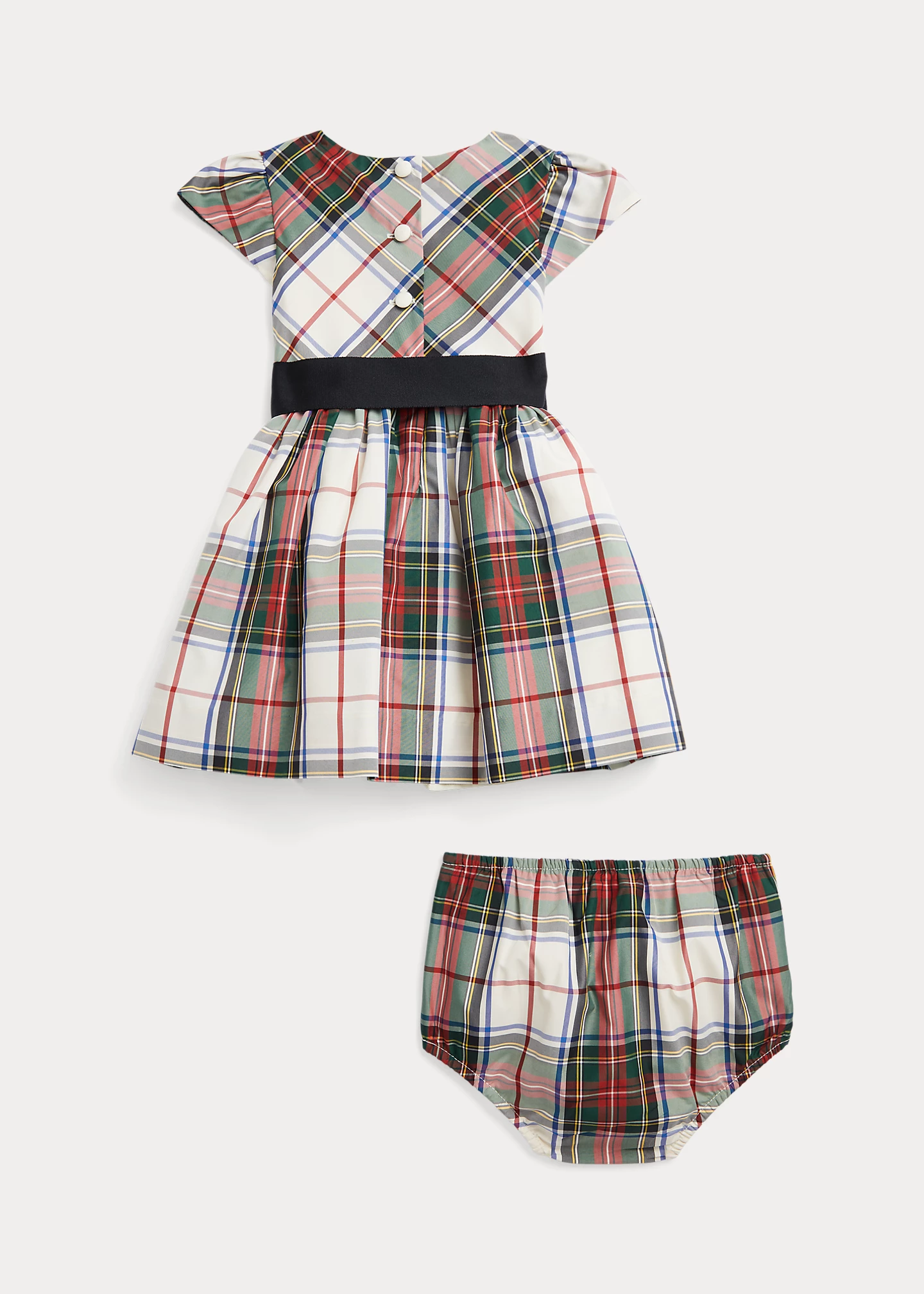 Plaid Fit-and-Flare Dress & Bloomer
