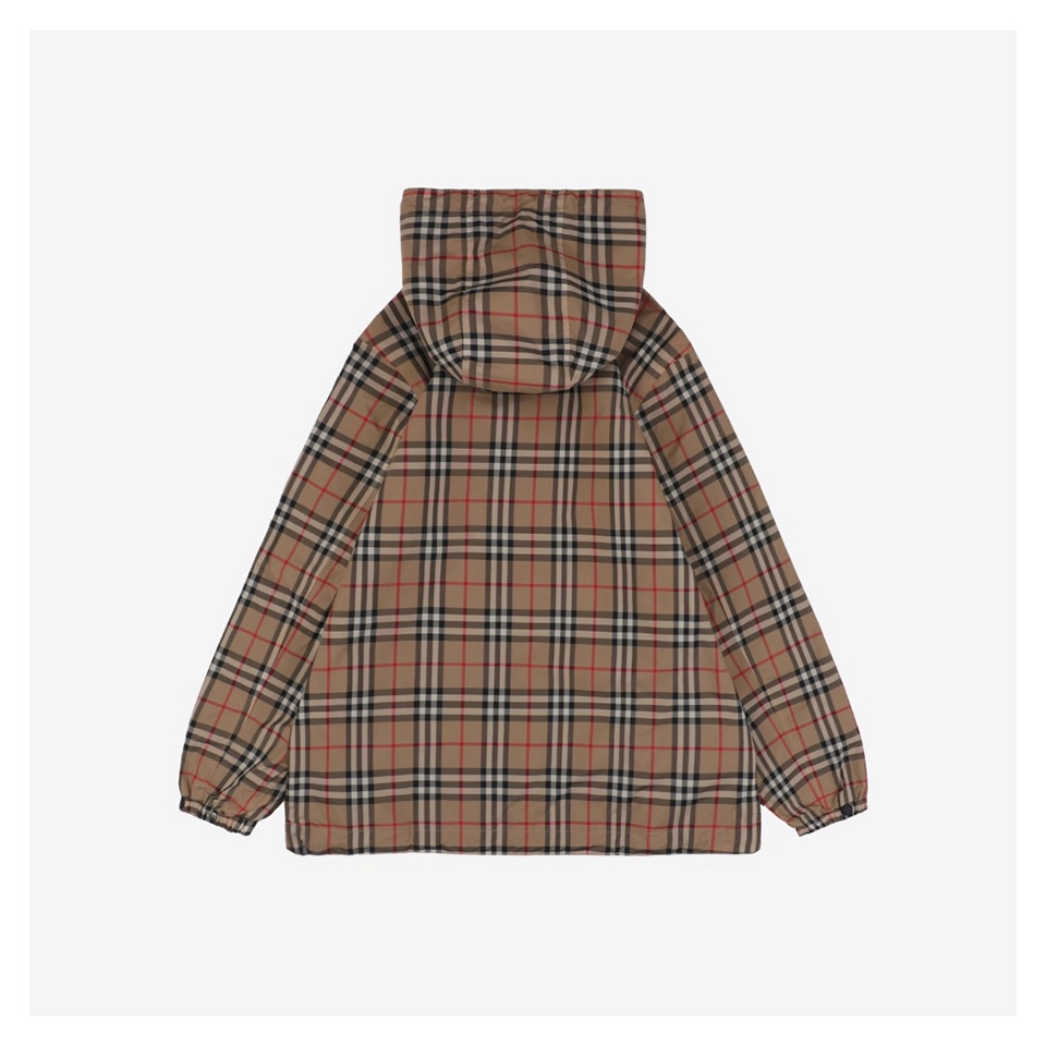 BBry Check Reversible Hooded Jacket – Snap Button Version