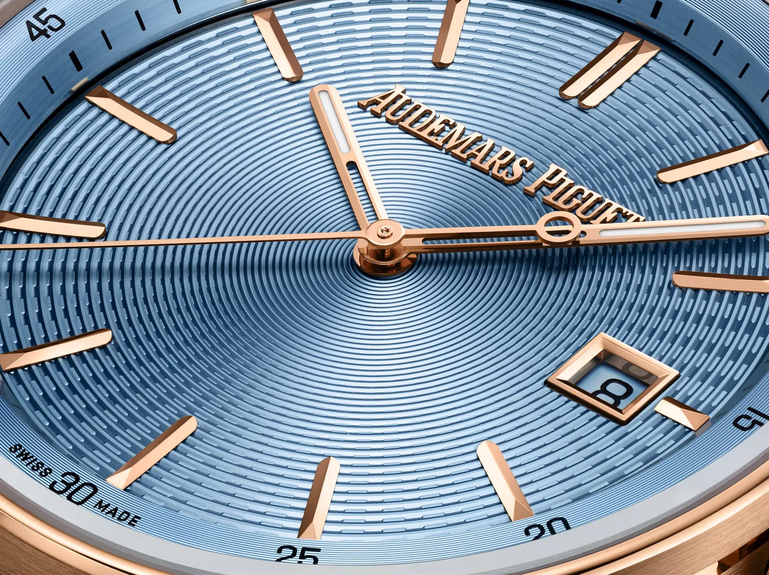 [2026 Mirror Grade]Audemars Piguet Code 11.59 Selfwinding Pink Rose Gold Light Blue Dial 38mm Leather Strap | 77410OR.OO.A344CR.01