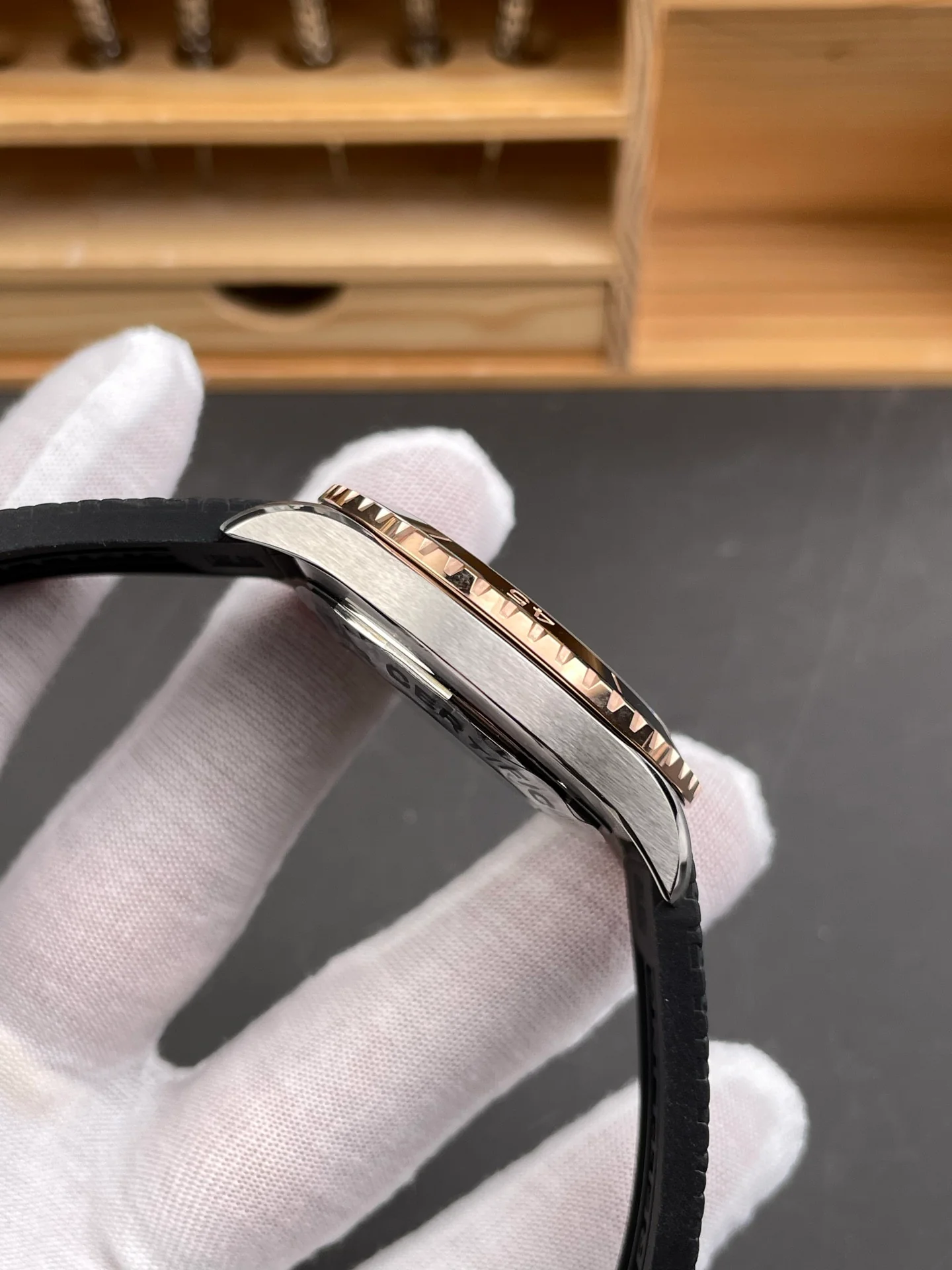 Superocean Two-tone Rose Gold Black Dial