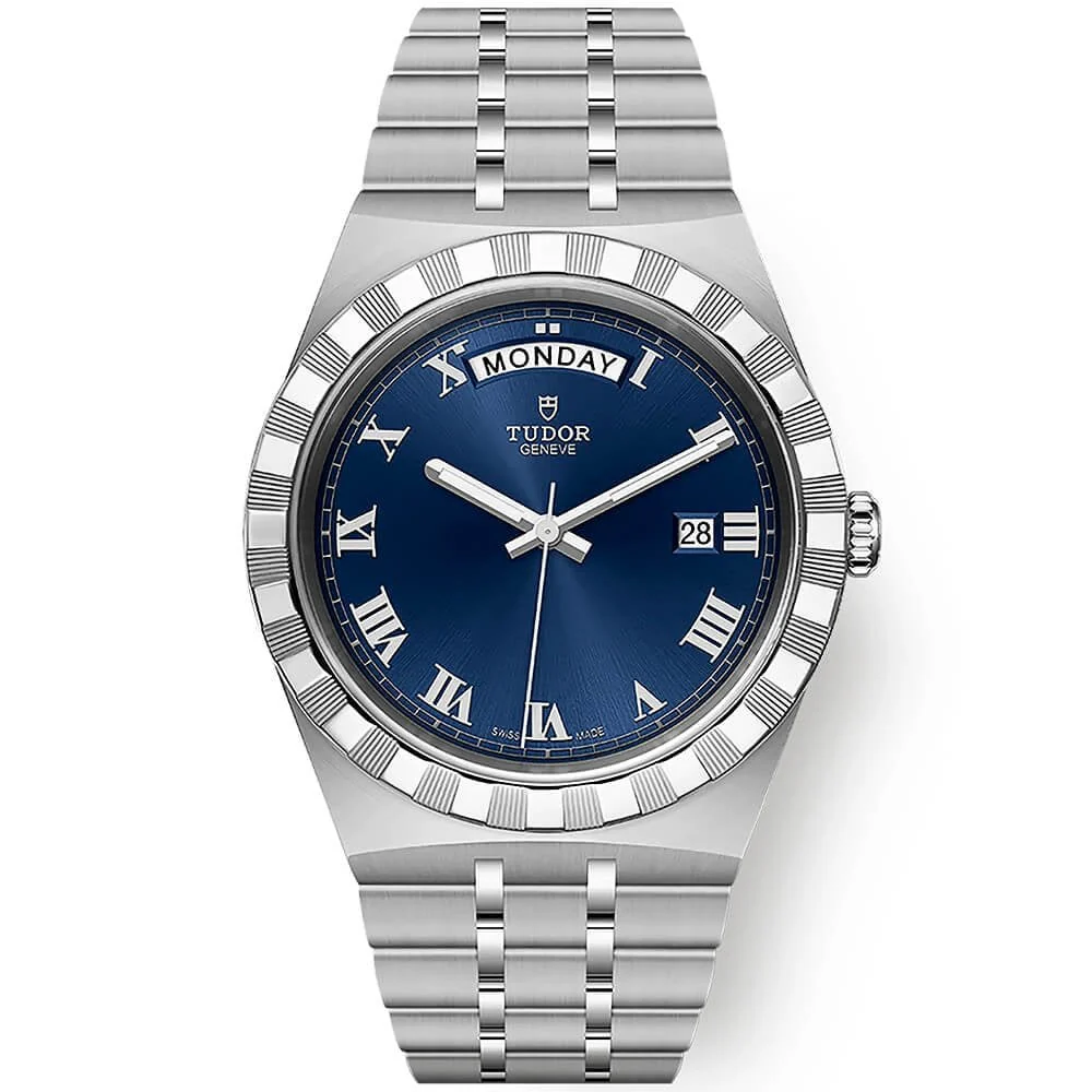 [2026 Mirror Grade]TUDOR Royal Date/Day 41mm Blue Roman Dial Men's Automatic Watch M28600-0005