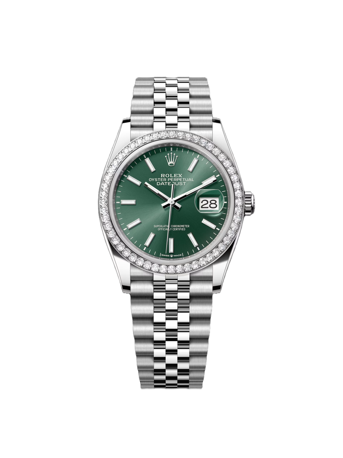 [2026 Mirror Grade]RLX  Datejust 36mm 126284 Green Dial Jubilee Bracelet