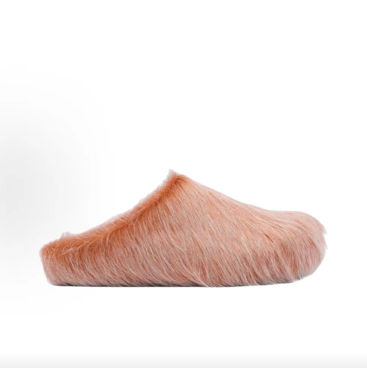 Marni Fussbett Peach Haircalf Mule