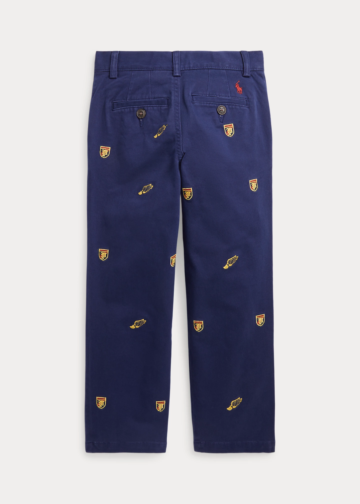 Straight Fit Embroidered Stretch Pant
