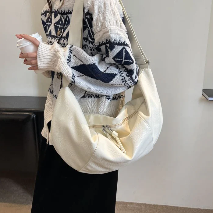 Vegan Leather Hobo Crossbody