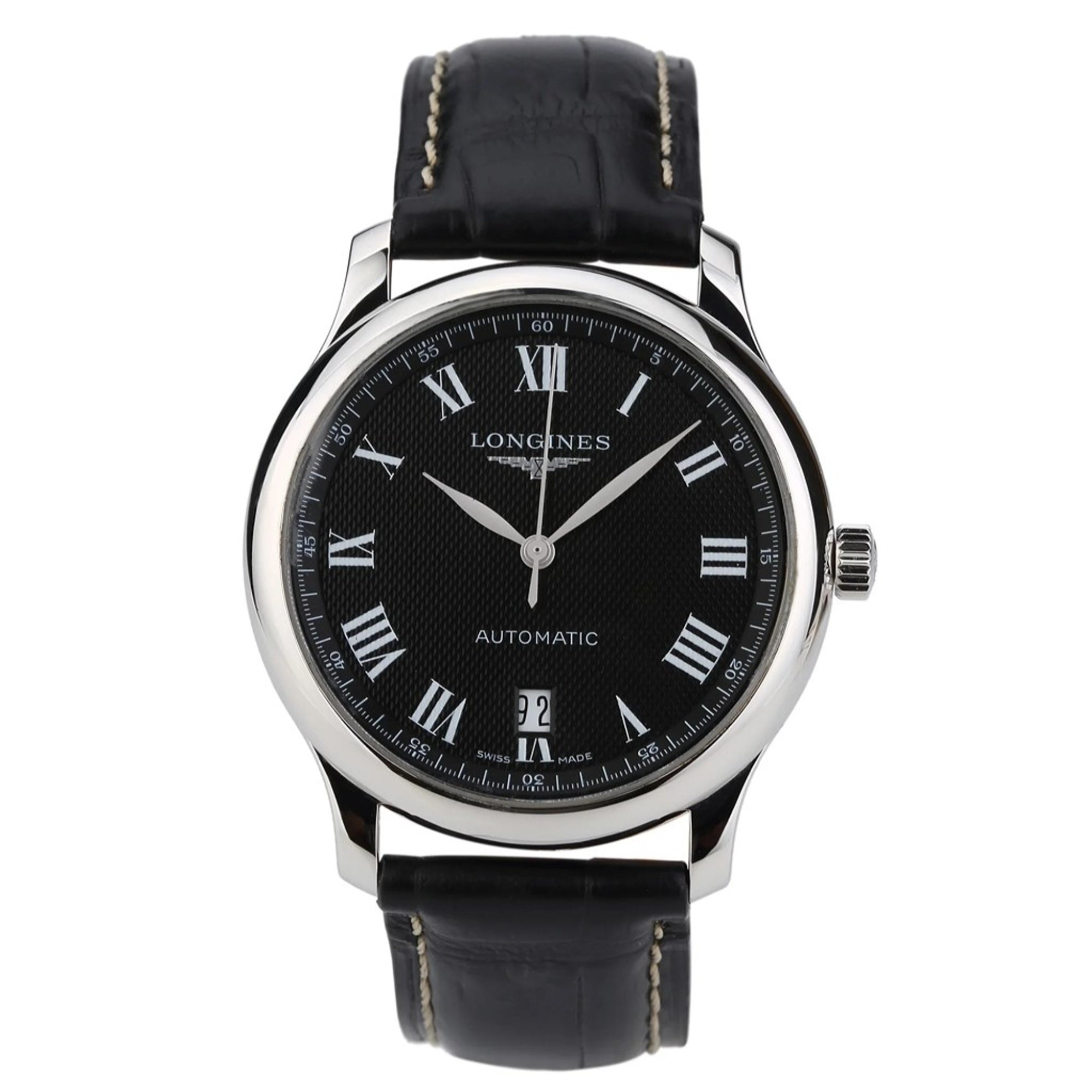 [2026 Mirror Grade]Longines Men's L2.628.4.51.7 Master Collection Black Leather Watch