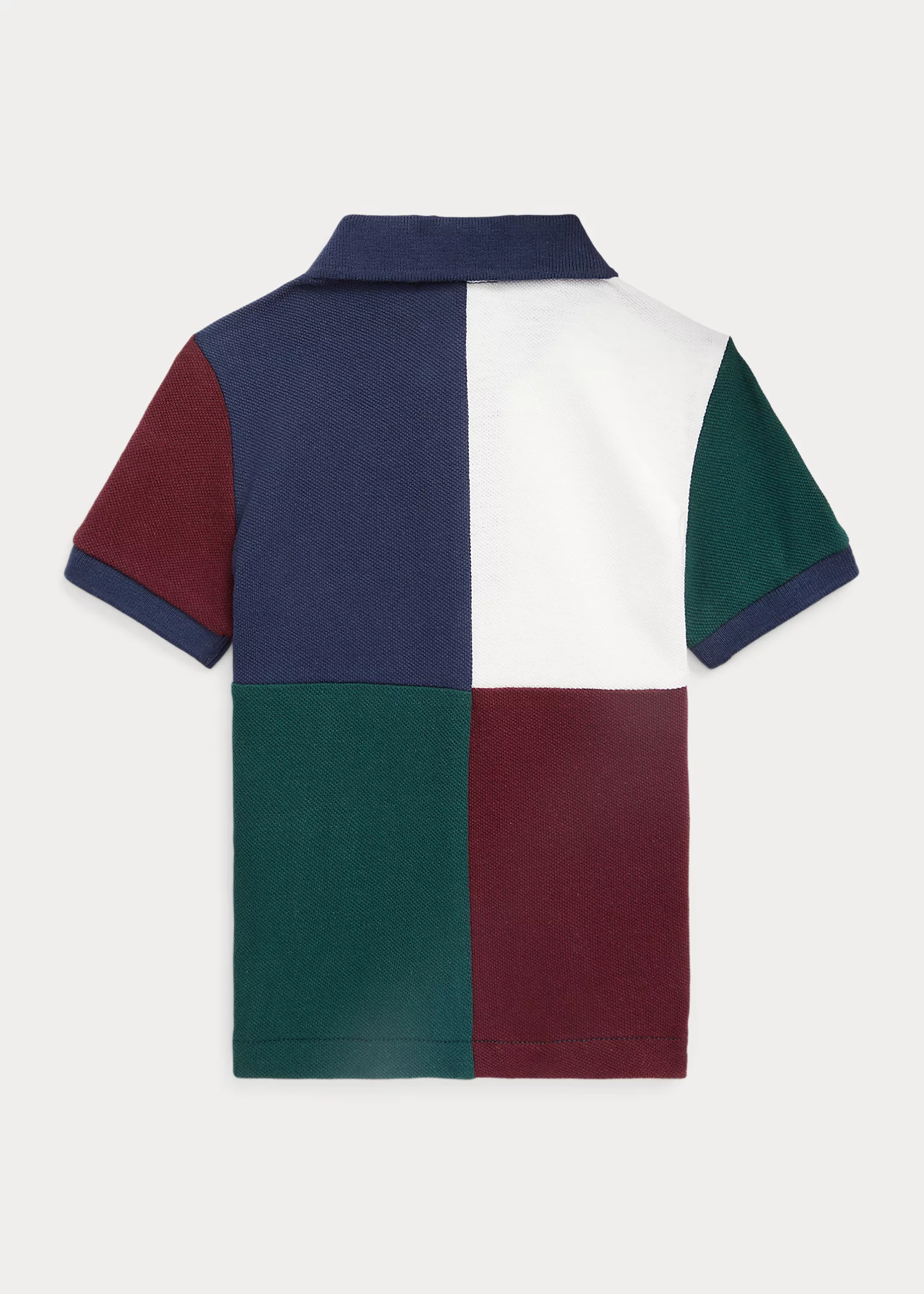 Color-Blocked Big Pony Cotton Polo Shirt