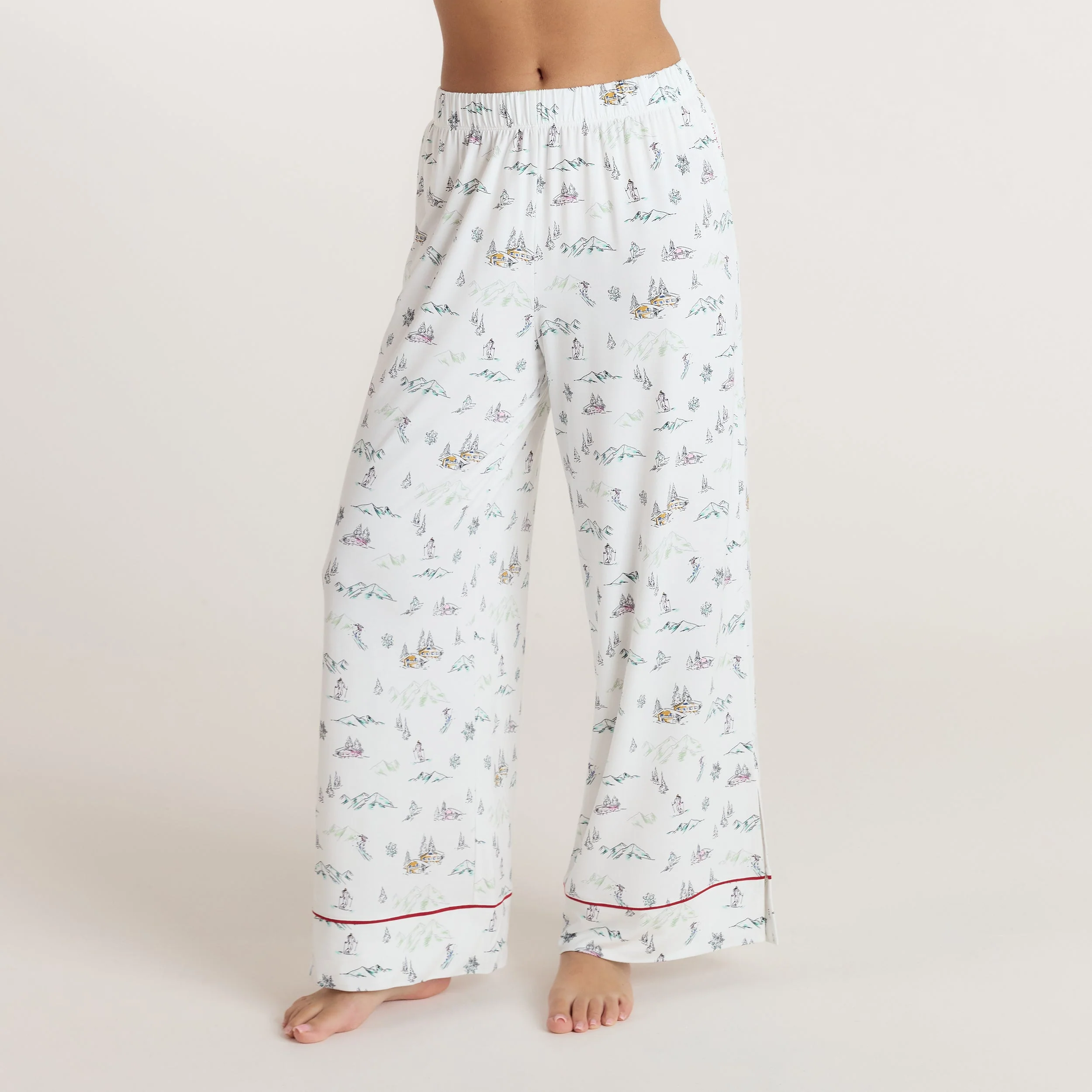 Alpine Dreams Pajama Bottoms - Ski Print