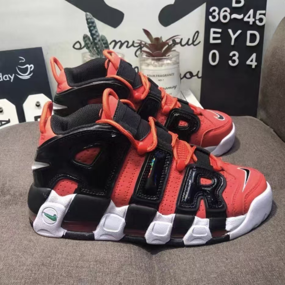 Nike Air More Uptempo Red Black White