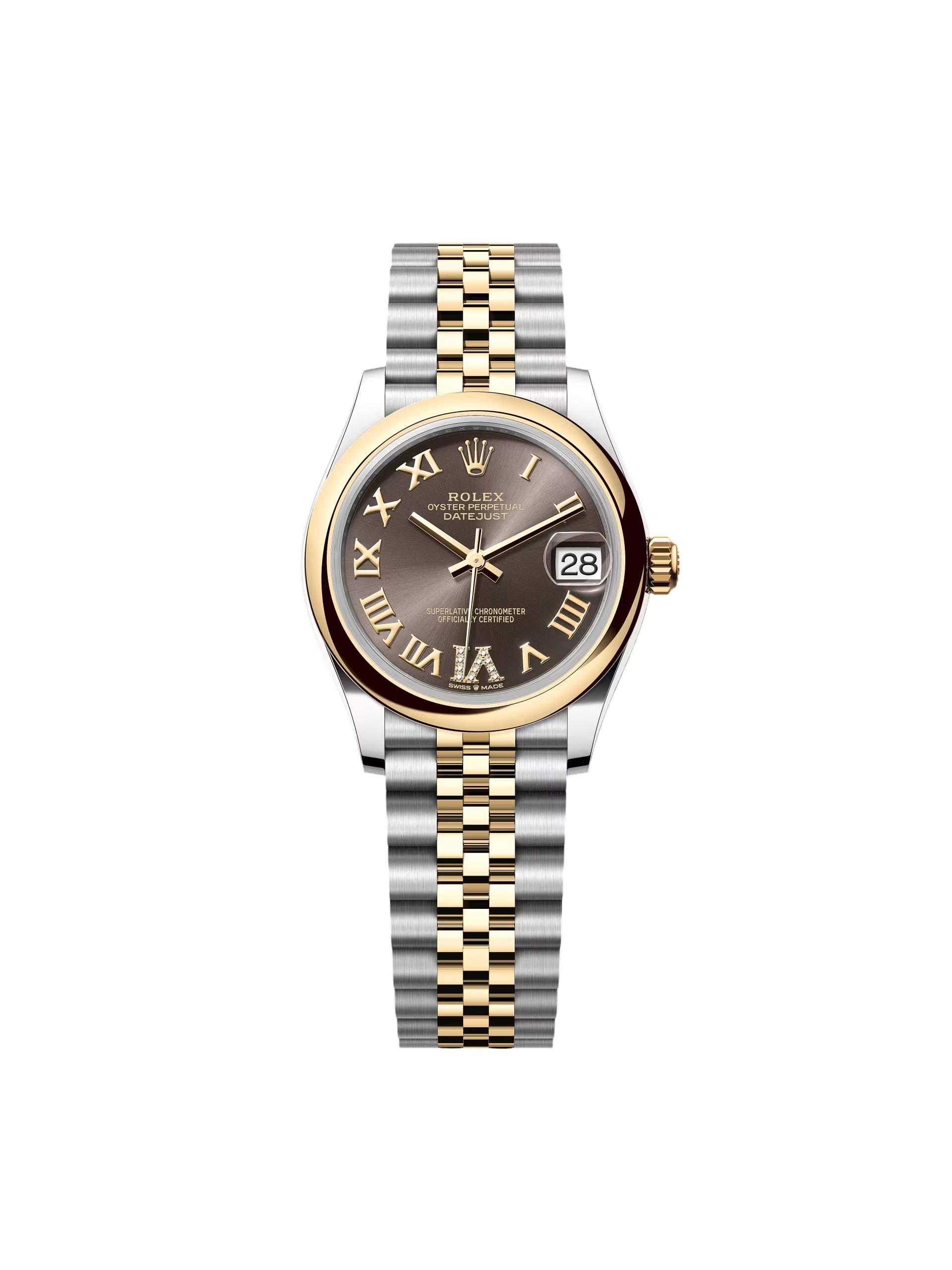 [2026 Mirror Grade]RLX Datejust m278243-0013/0014  31mm Dark Grey Dial Yellow Rolesor Oyster Watch