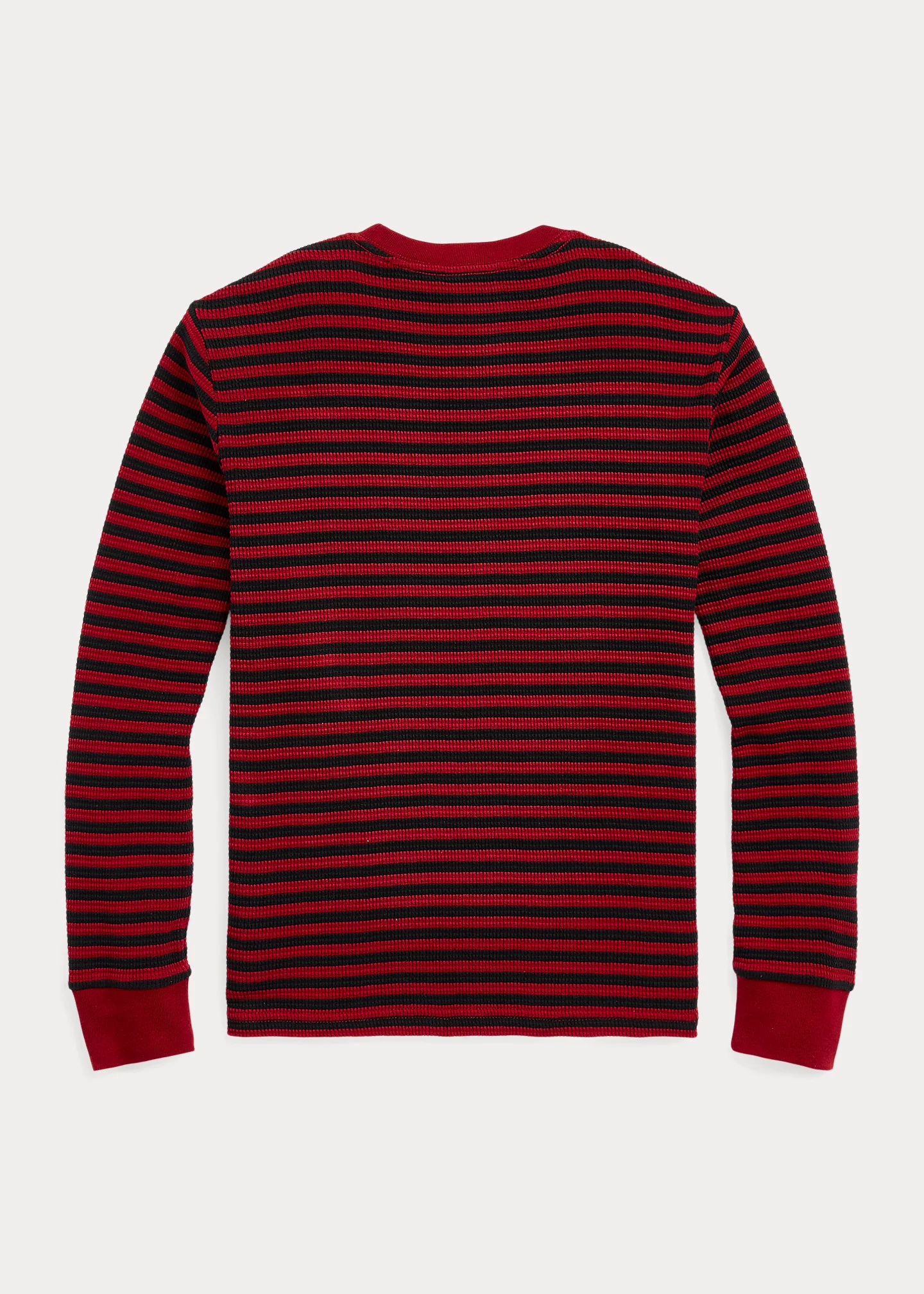 Striped Waffle Cotton Long-Sleeve Tee