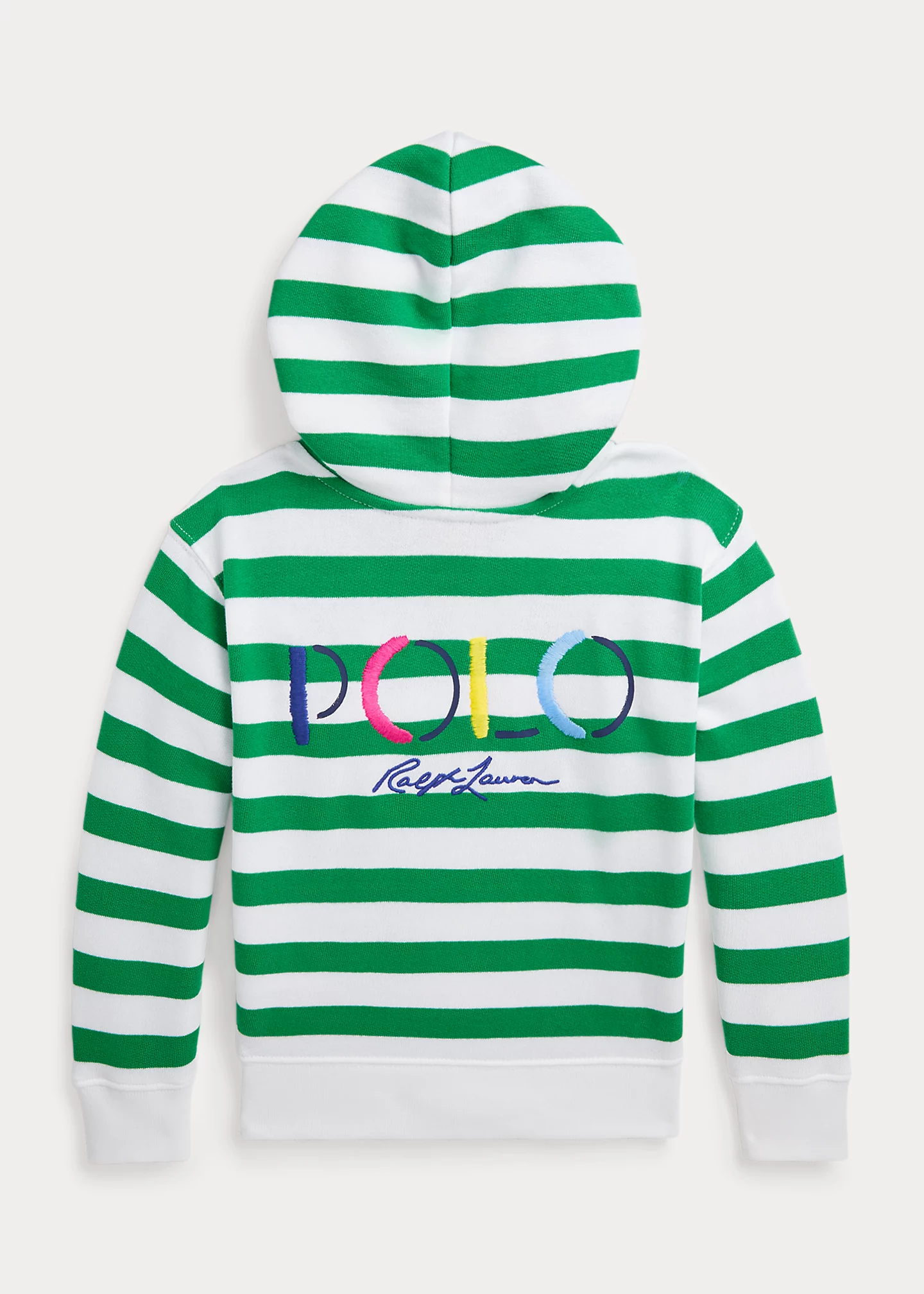 Striped Logo Terry Full-Zip Hoodie