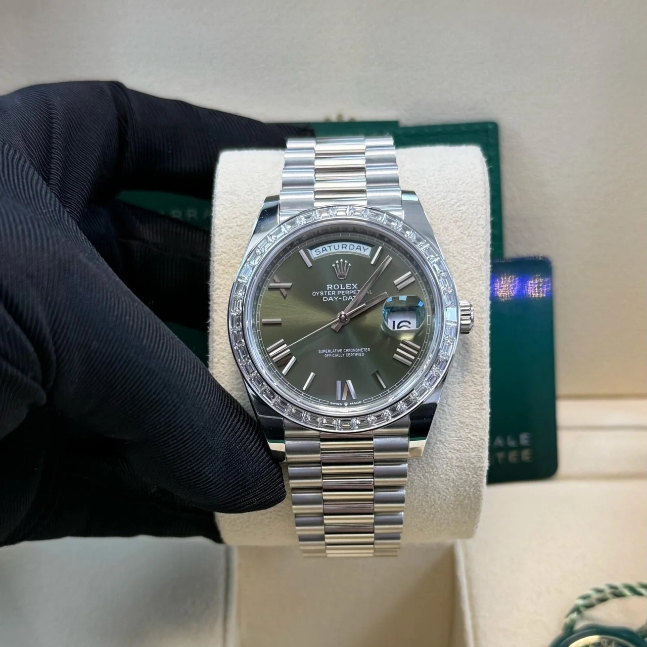 [2026 Mirror Grade]RLX Day-Date 40mm 228396TBR-0020 Green Roman Dial