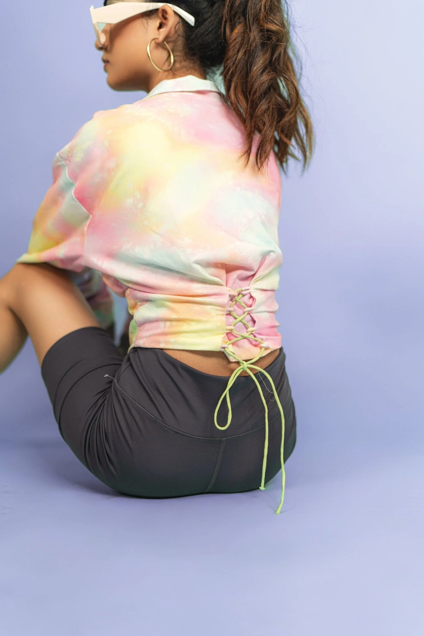 Tie-Dye Noodie In Pastel Pink